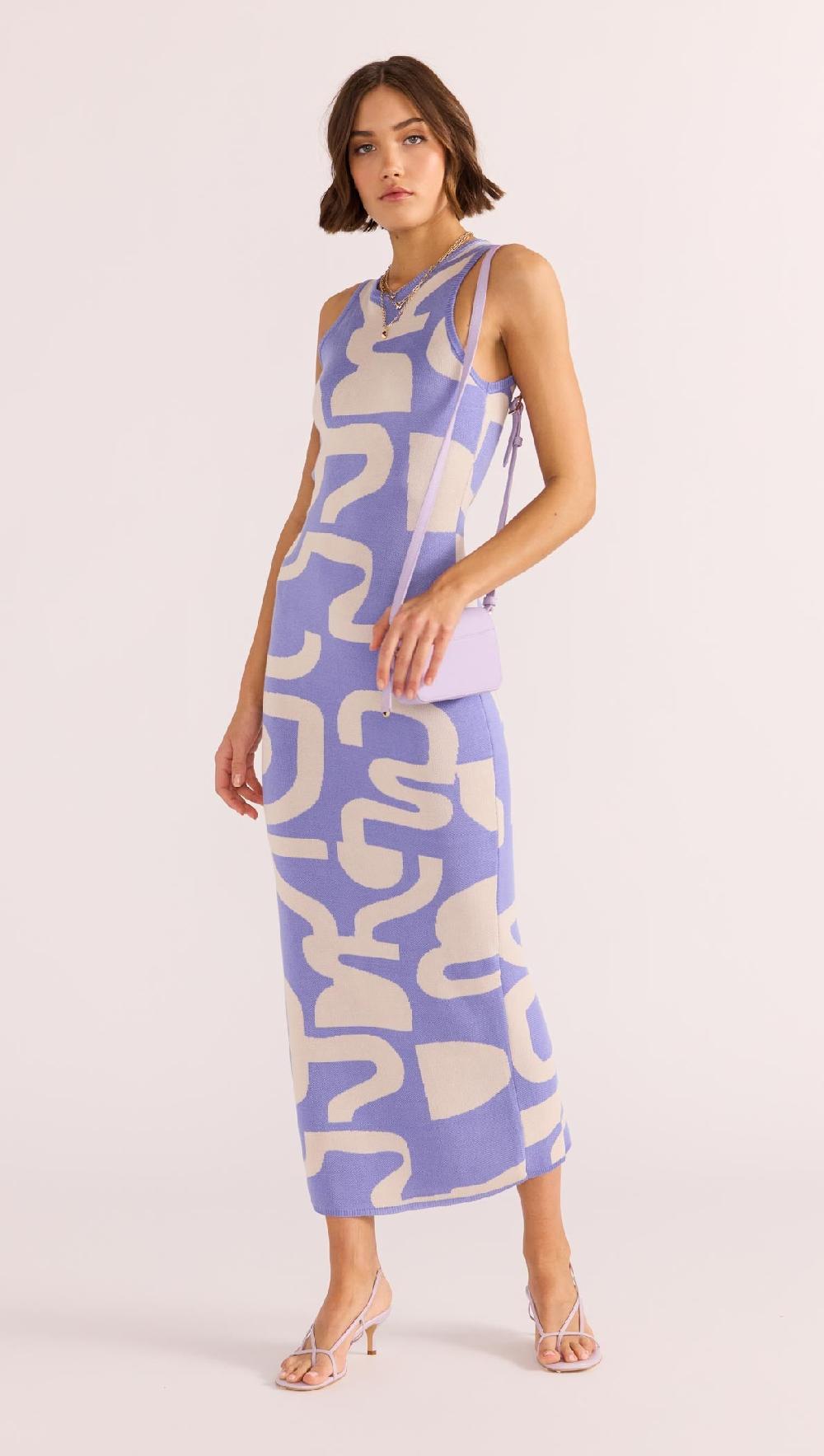 Minkpink Iris Intarsia Knit Midi Dress