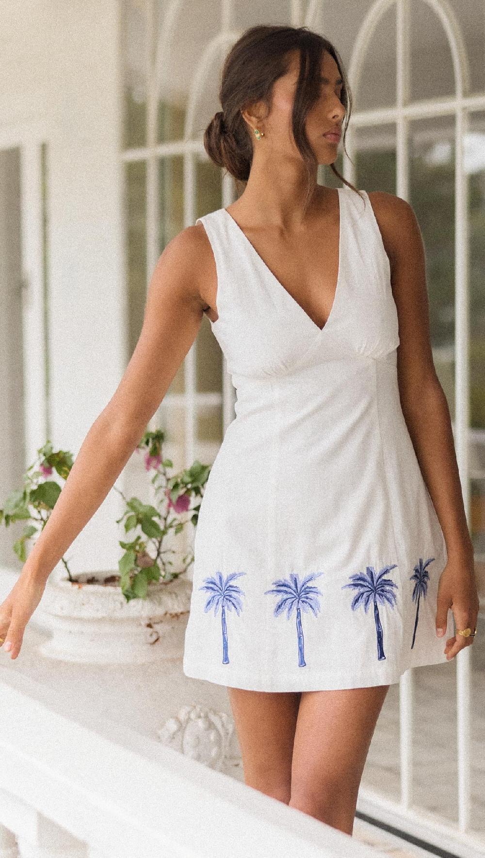 minkpink Isadora Embroidered Mini Dress