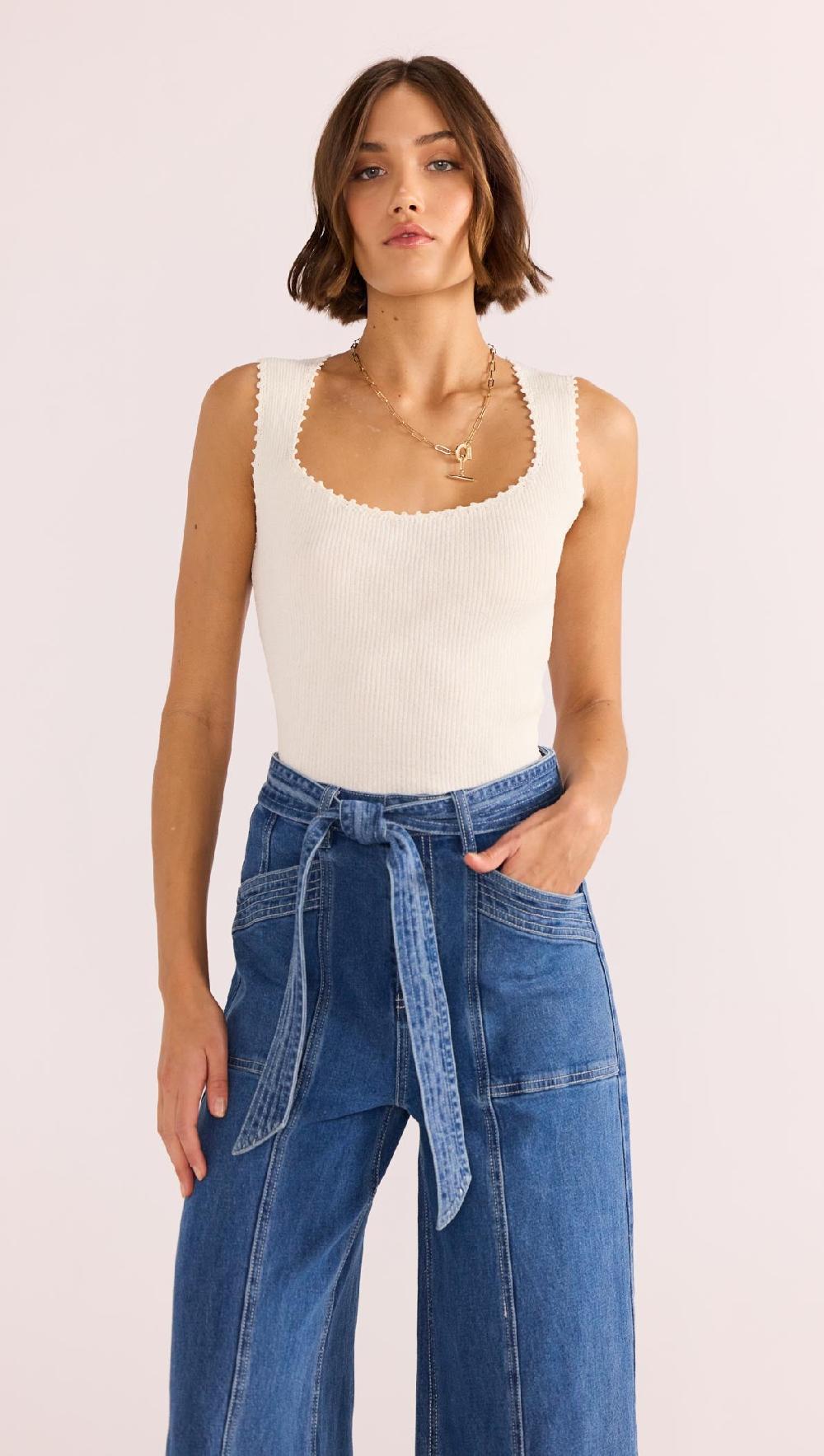 Minkpink Isla Boucle Knit Tank
