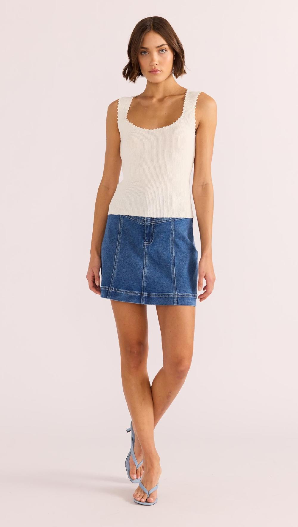 Minkpink Isla Boucle Knit Tank