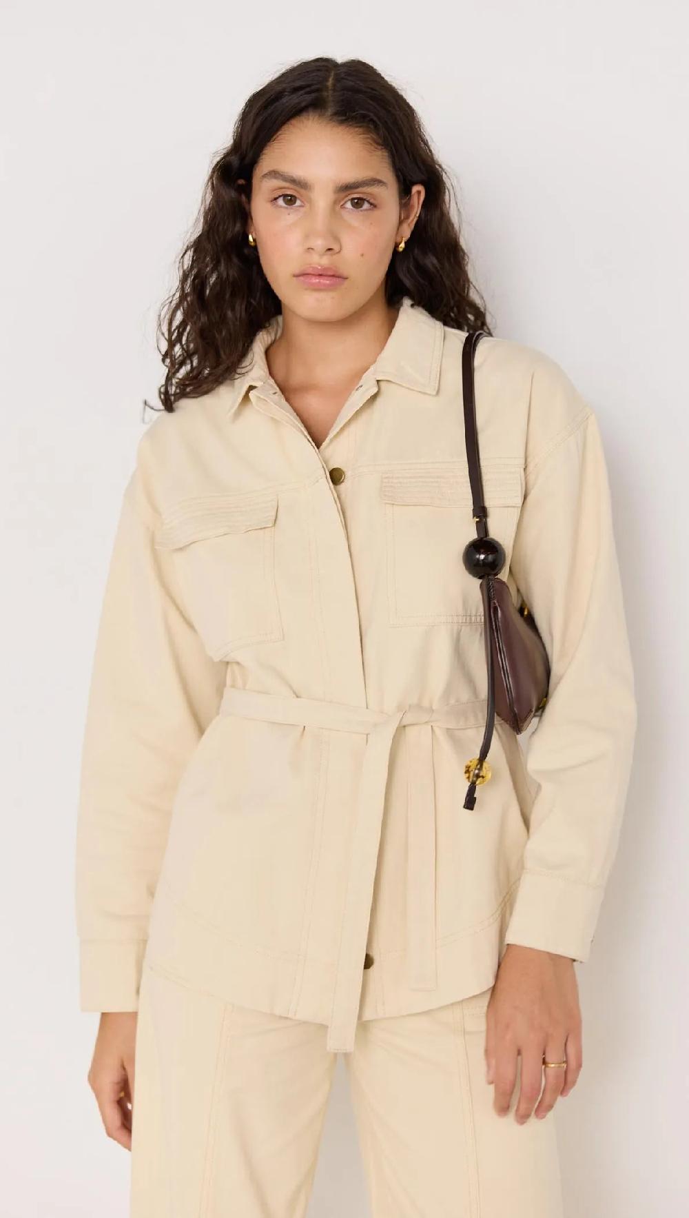 minkpink Jane Belted Drill Shacket