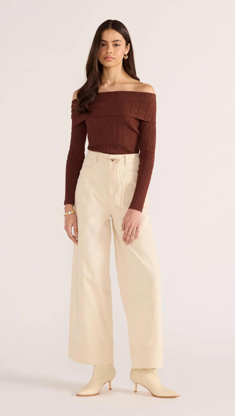 Minkpink Jane Drill Straight Leg Pant