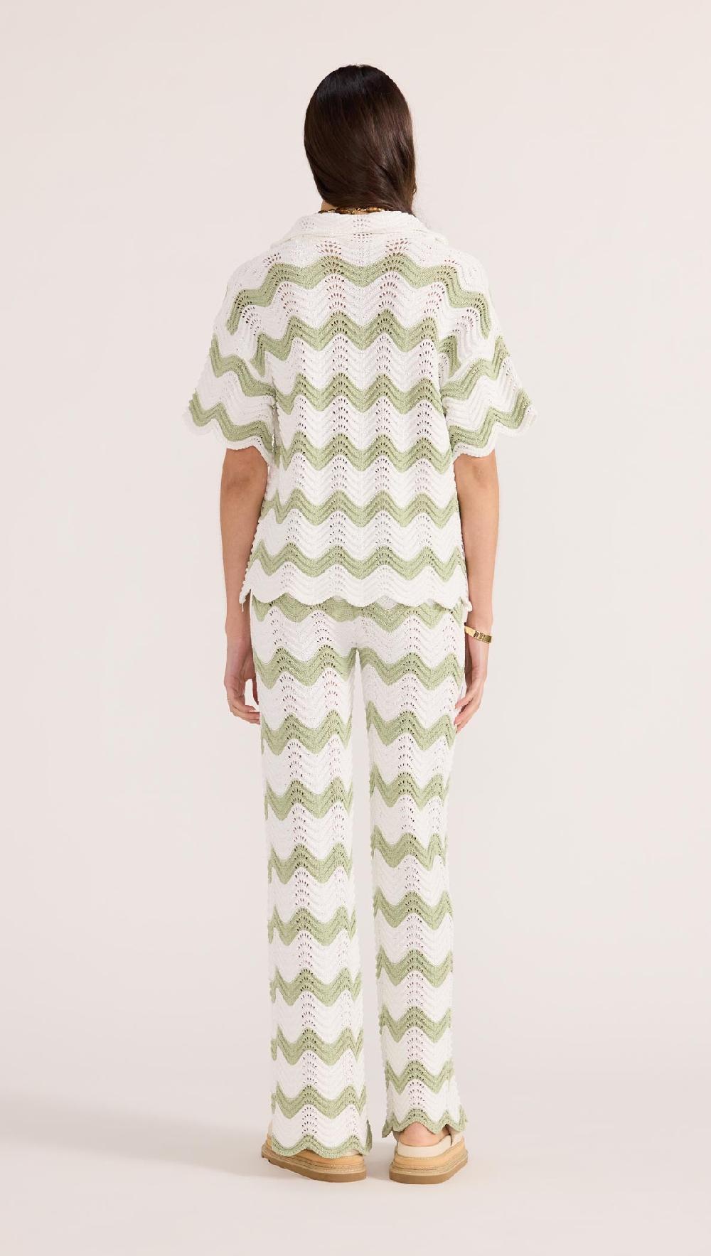 Minkpink Jayden Crochet Wave Shirt