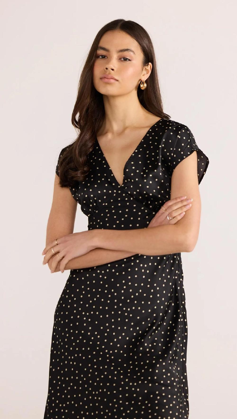 Minkpink Jemma Polka Bias Midi Dress