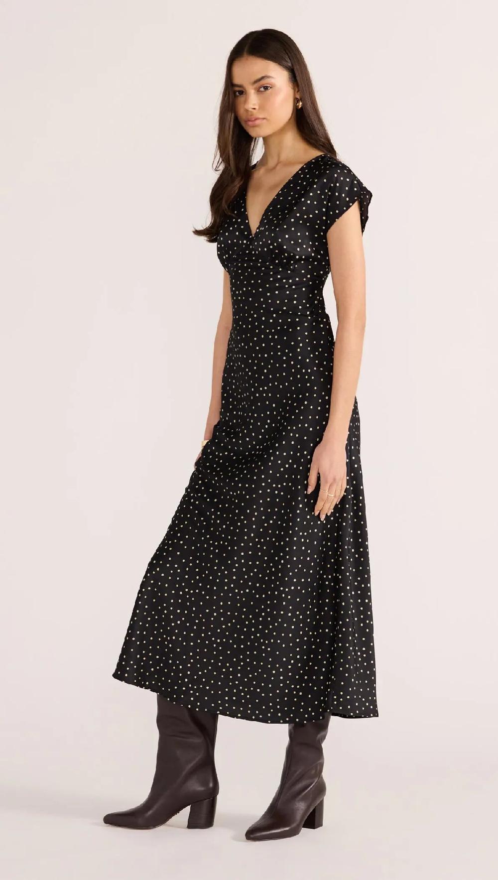 Minkpink Jemma Polka Bias Midi Dress