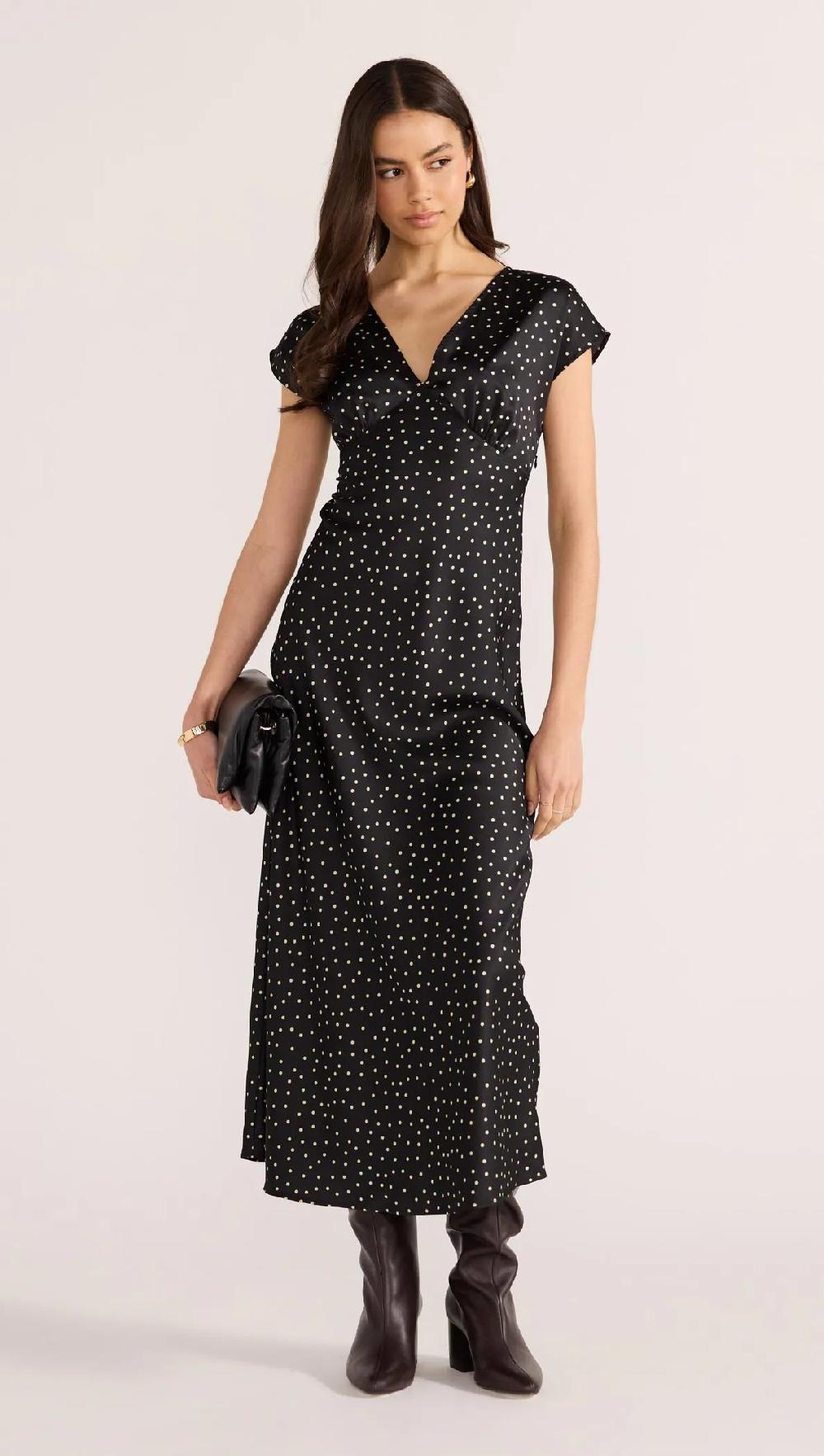 minkpink Jemma Polka Bias Midi Dress