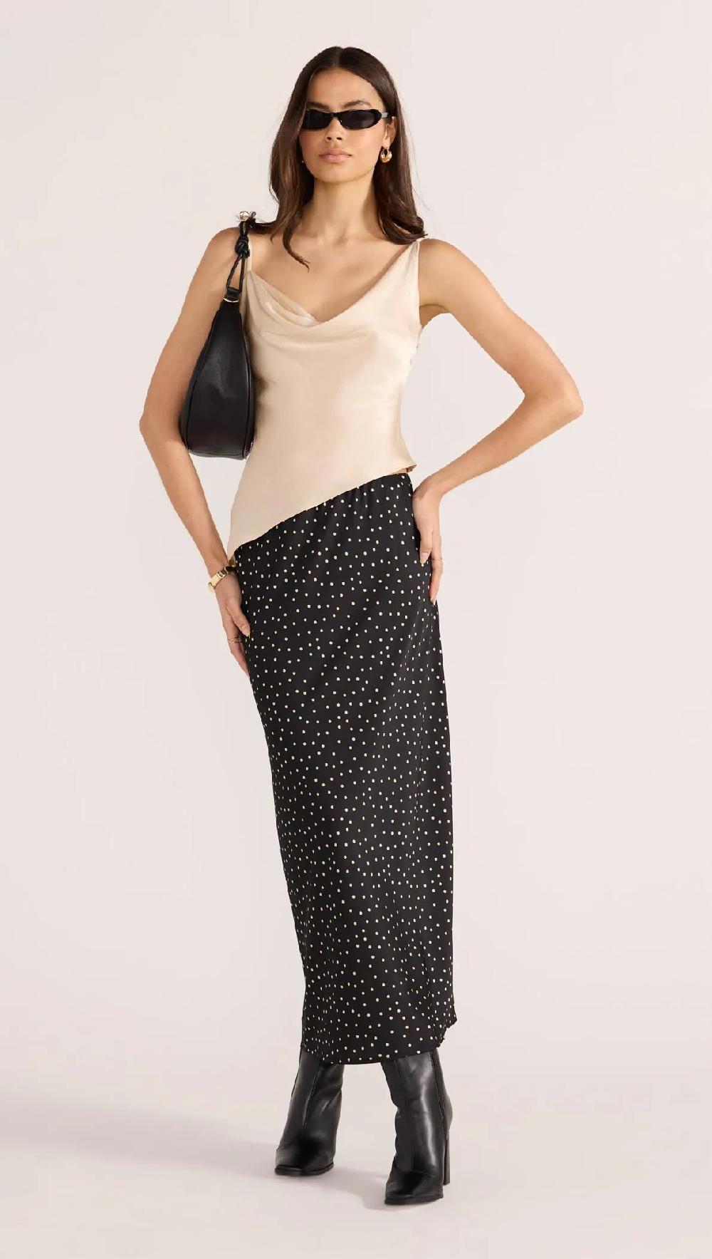 Minkpink Jemma Polka Bias Midi Skirt