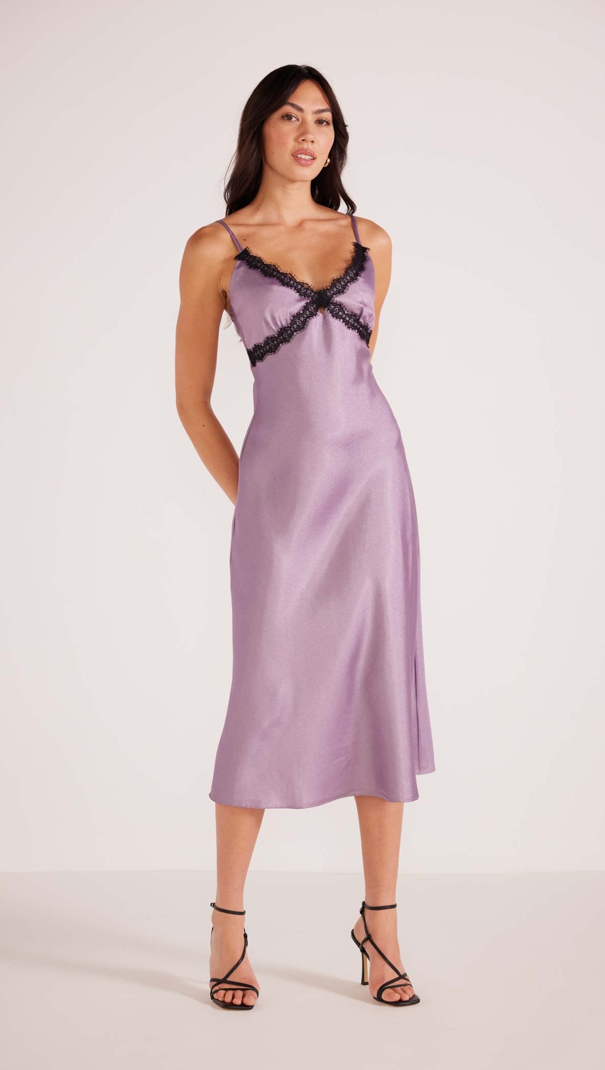 Minkpink Lillian Lace Trim Midi Dress - Final Sale