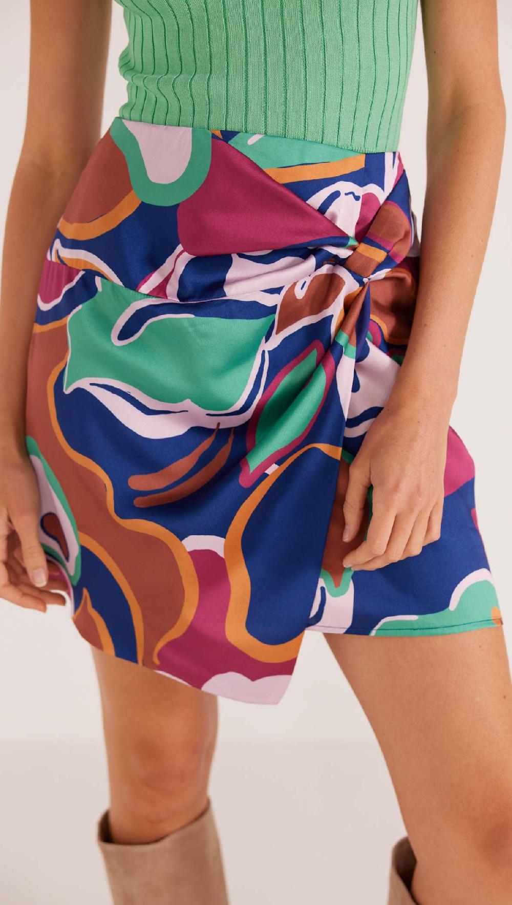 Minkpink Lottie Asymmetric Mini Skirt - Final Sale