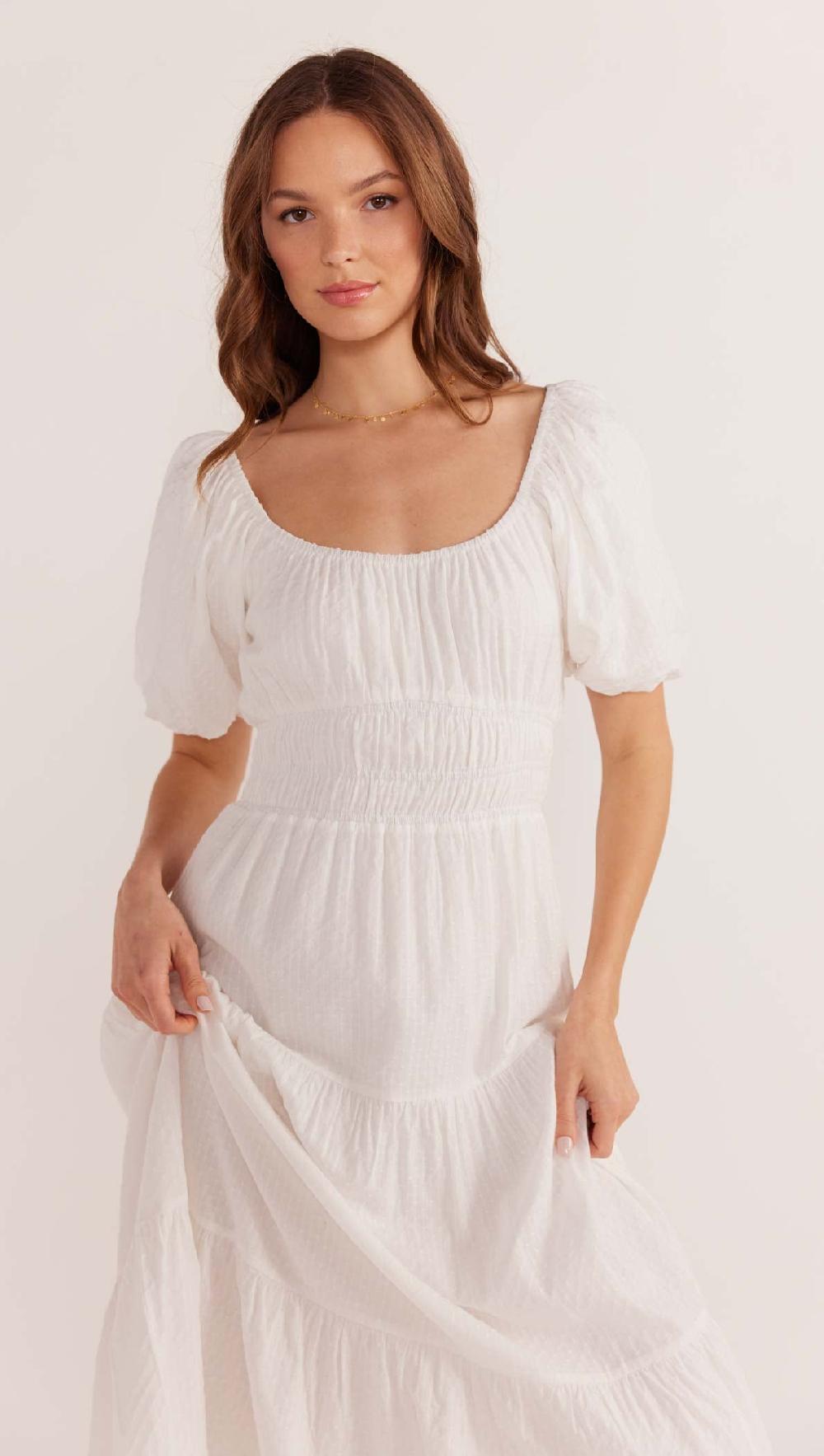 Minkpink Lotus Puff Sleeve Midi Dress - Final Sale