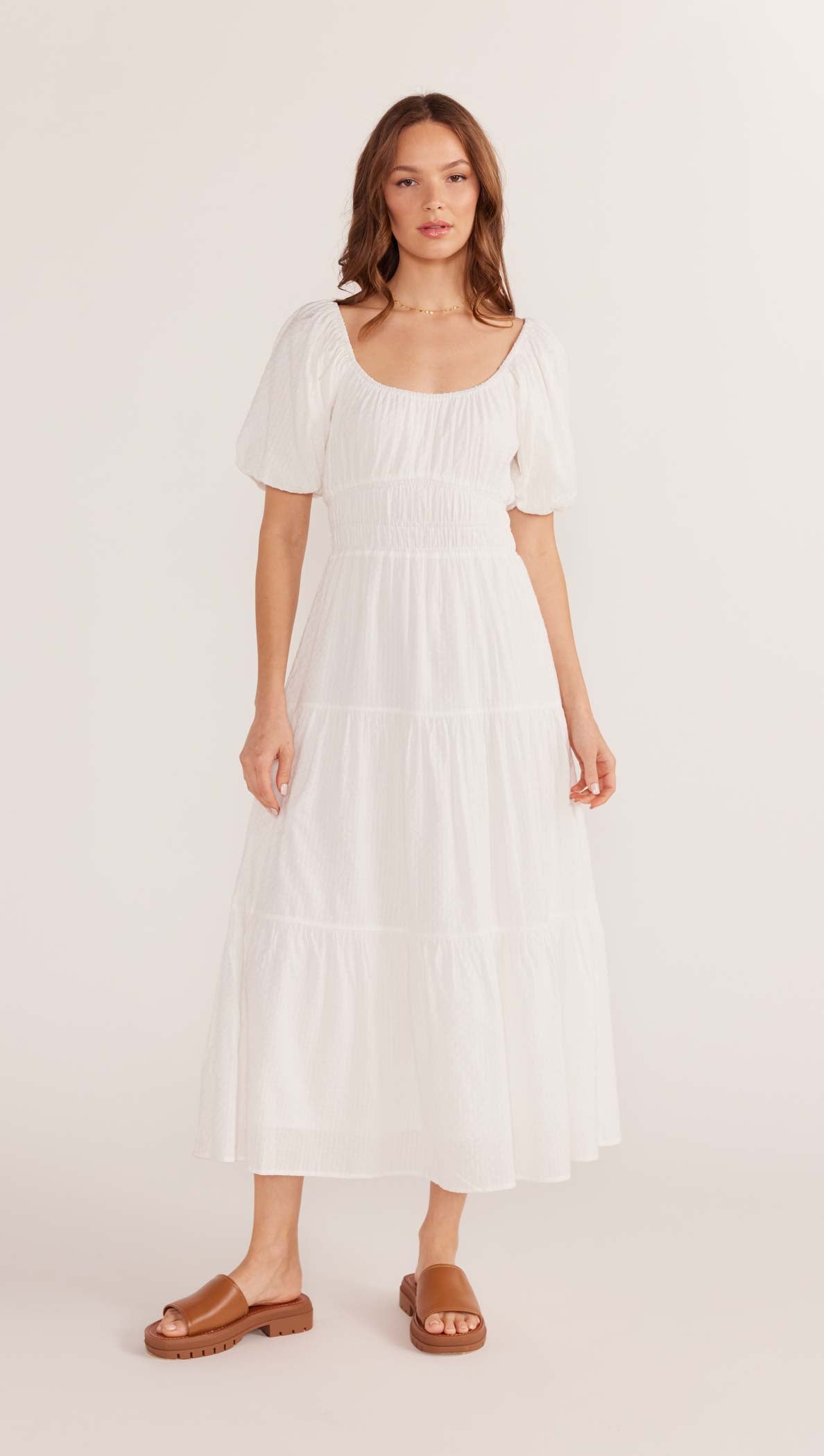 Minkpink Lotus Puff Sleeve Midi Dress - Final Sale