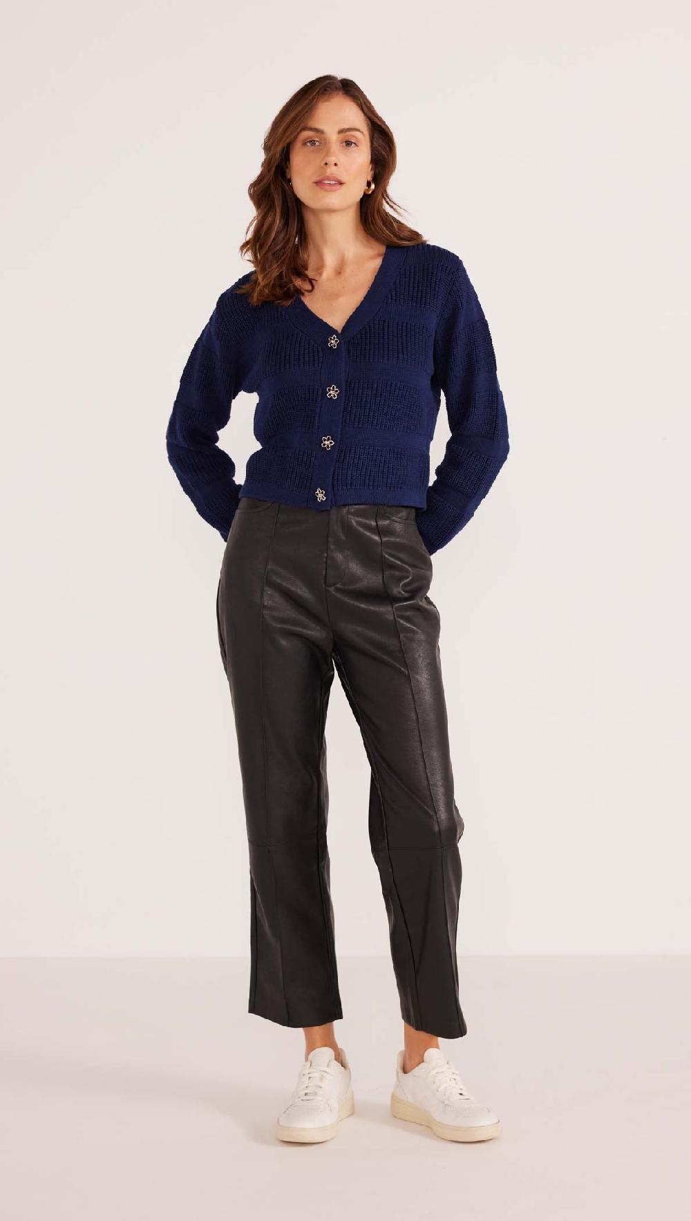 Minkpink Macy Stripe Rib Knit Cardigan - Final Sale