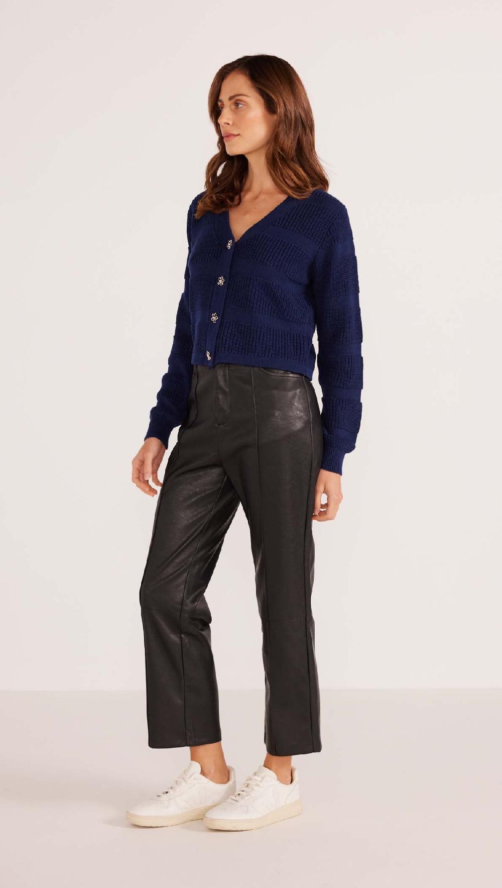 Minkpink Macy Stripe Rib Knit Cardigan - Final Sale