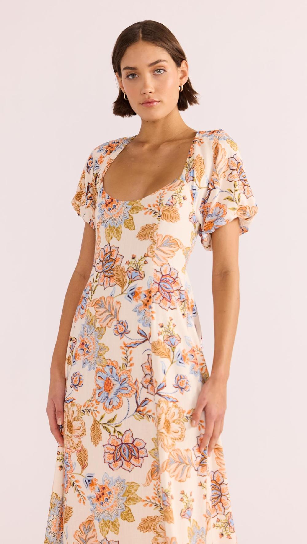 Minkpink Marceline Panel Midi Dress