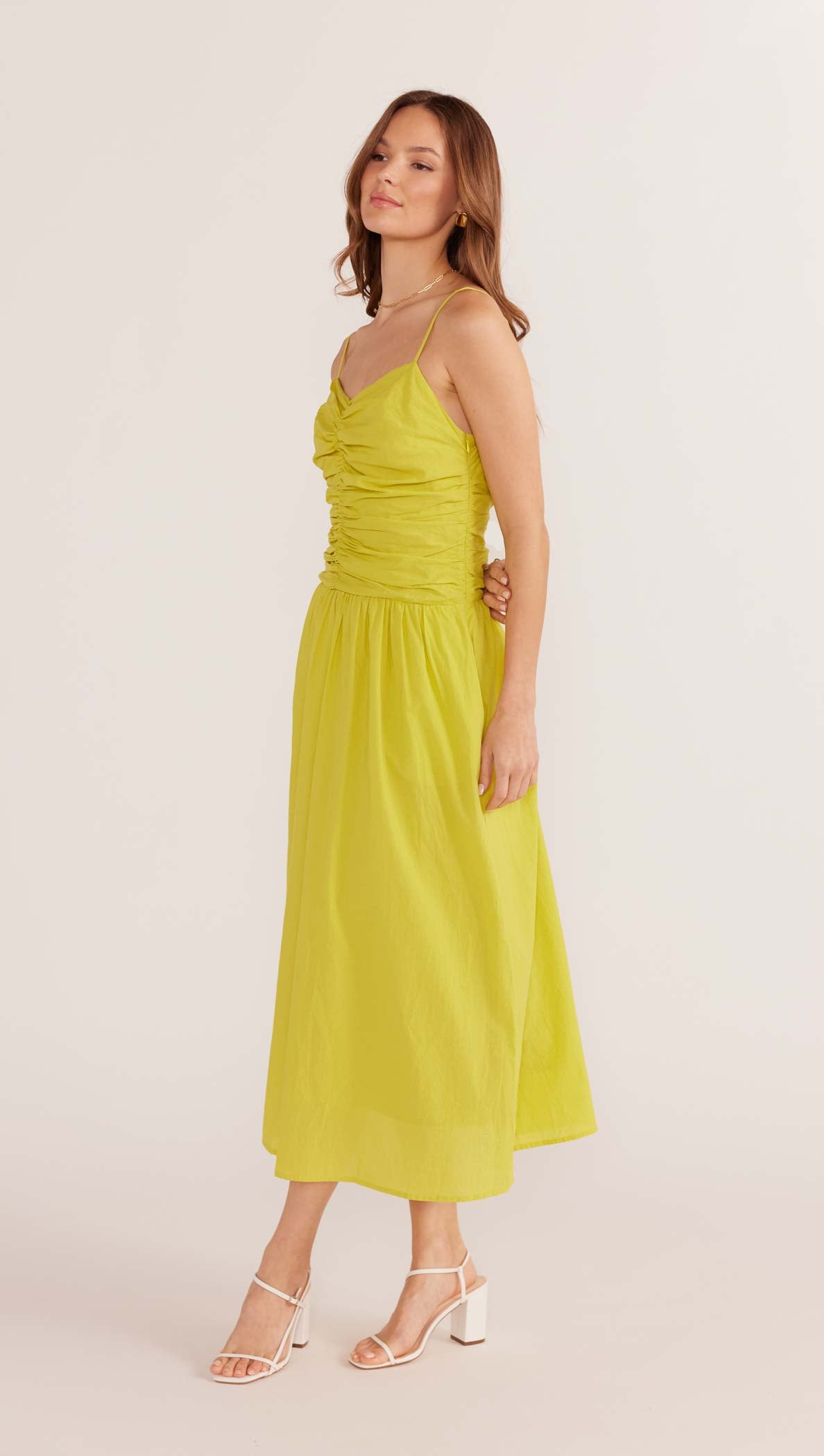 Minkpink Mariposa Ruched Midi Dress - Final Sale