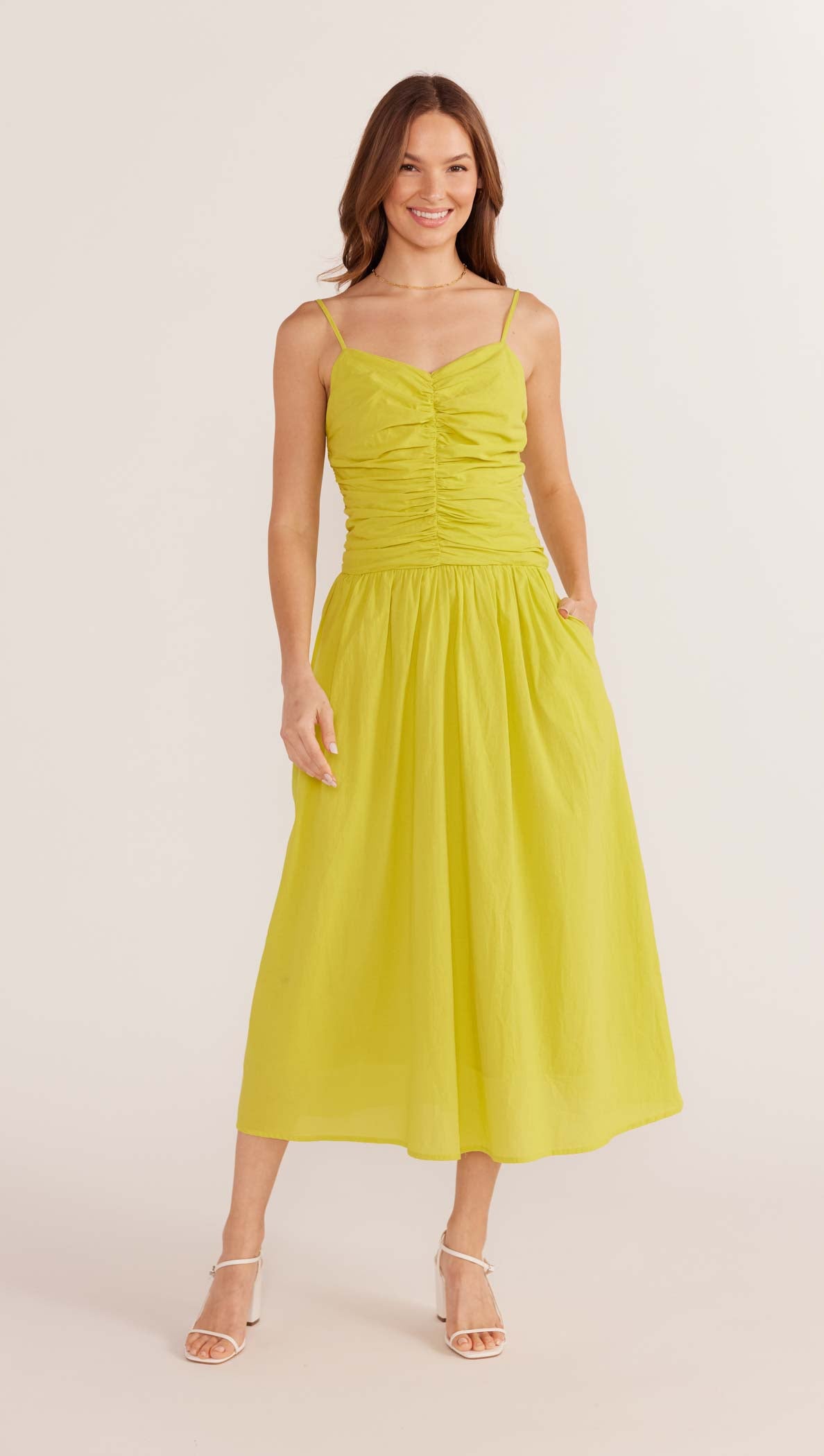minkpink Mariposa Ruched Midi Dress - Final Sale