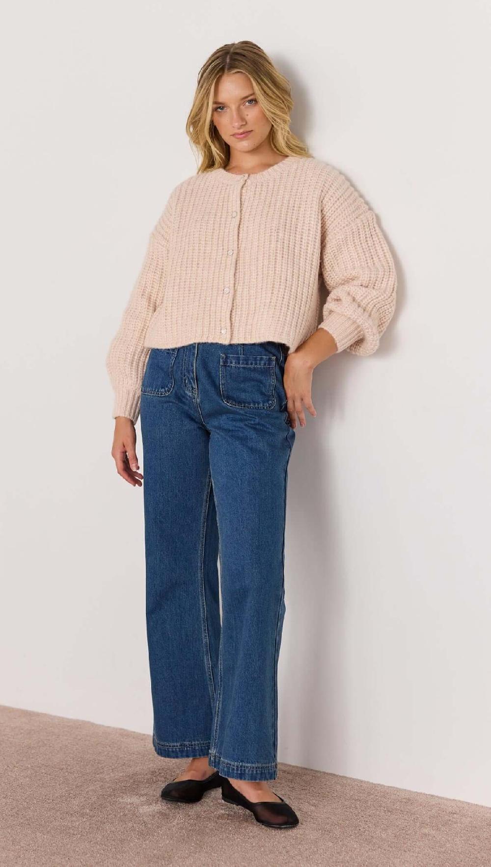 Minkpink Marlo Chunky Cardigan - Blush Pink