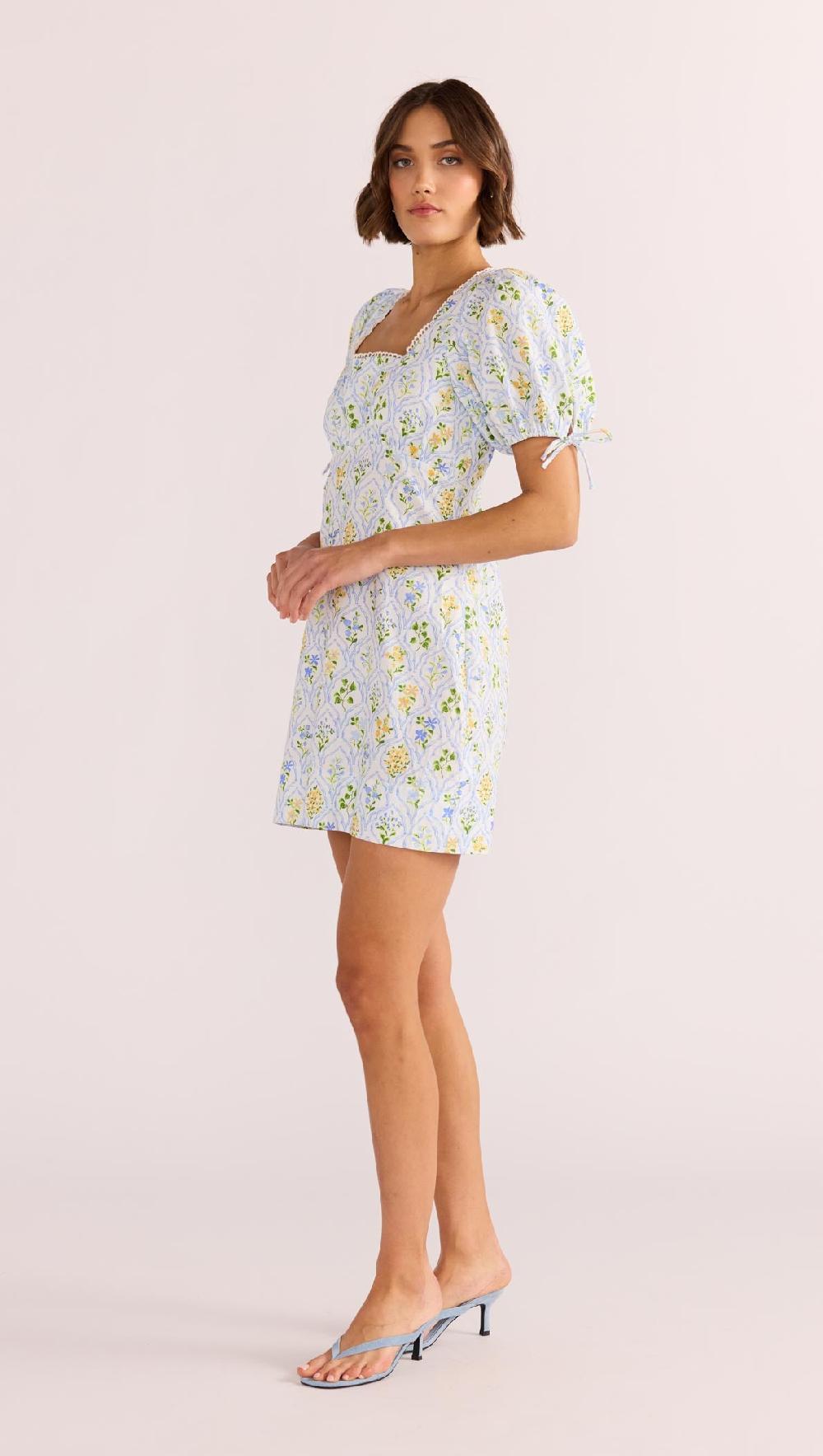 Minkpink Meadow Puff Sleeve Mini Dress