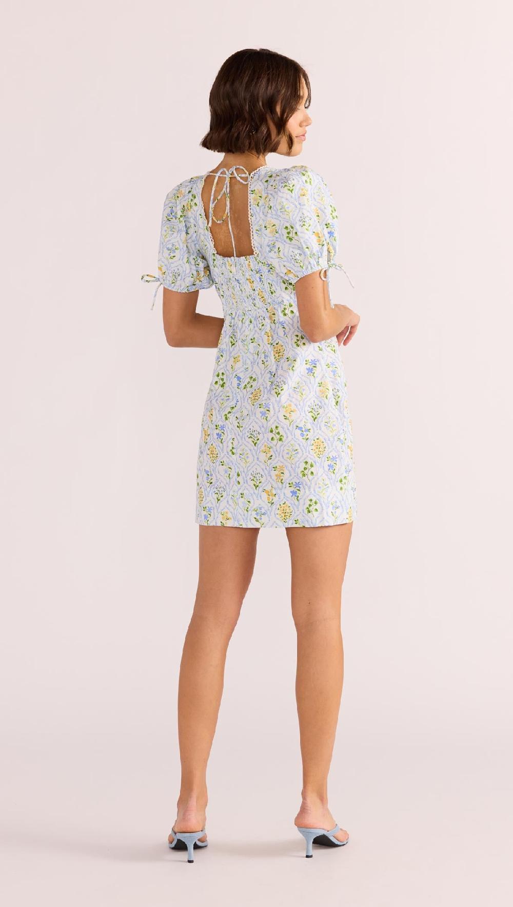 Minkpink Meadow Puff Sleeve Mini Dress