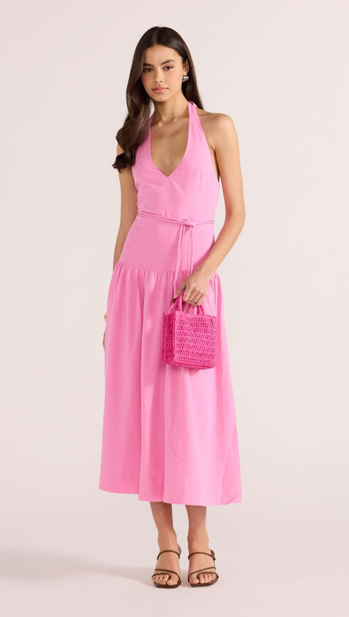 minkpink Melody Drop Waist Midi Dress