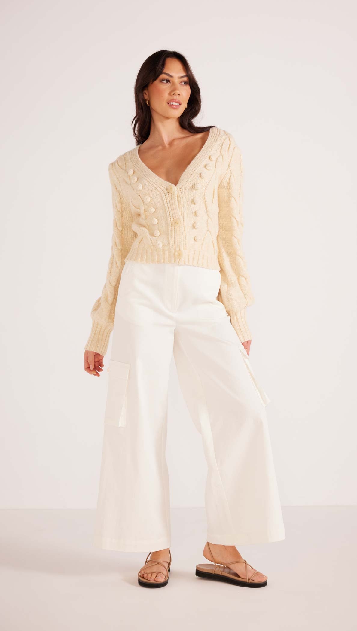 Minkpink Myrtle Cable Knit Cardigan - Final Sale