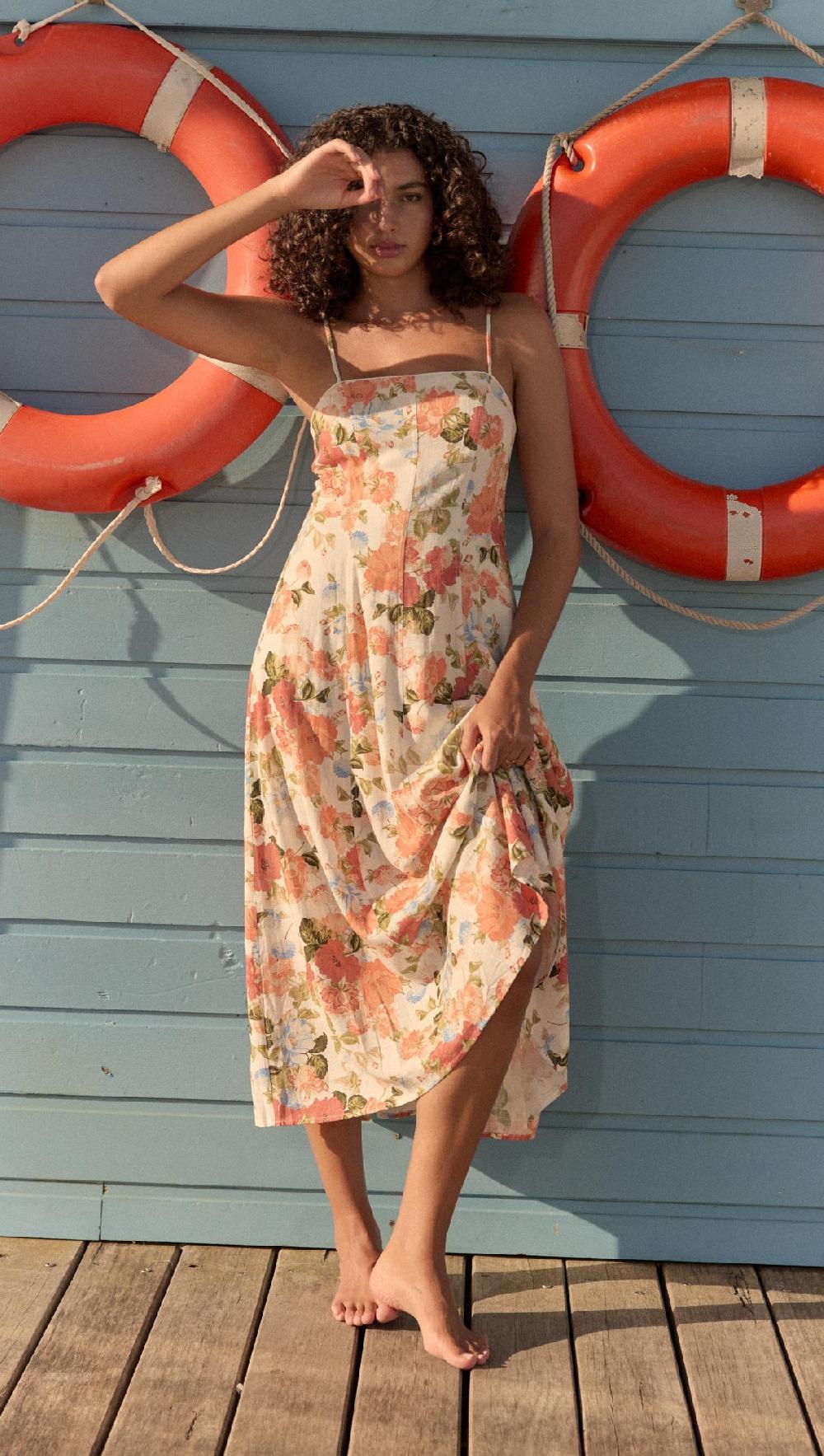 Minkpink Naia Panelled Midi Dress