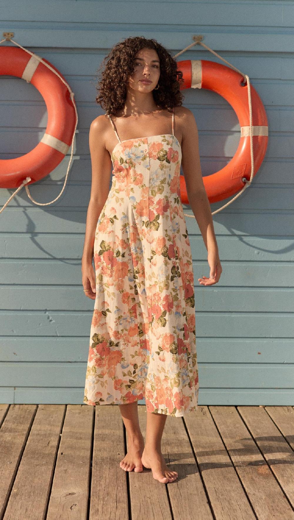 Minkpink Naia Panelled Midi Dress