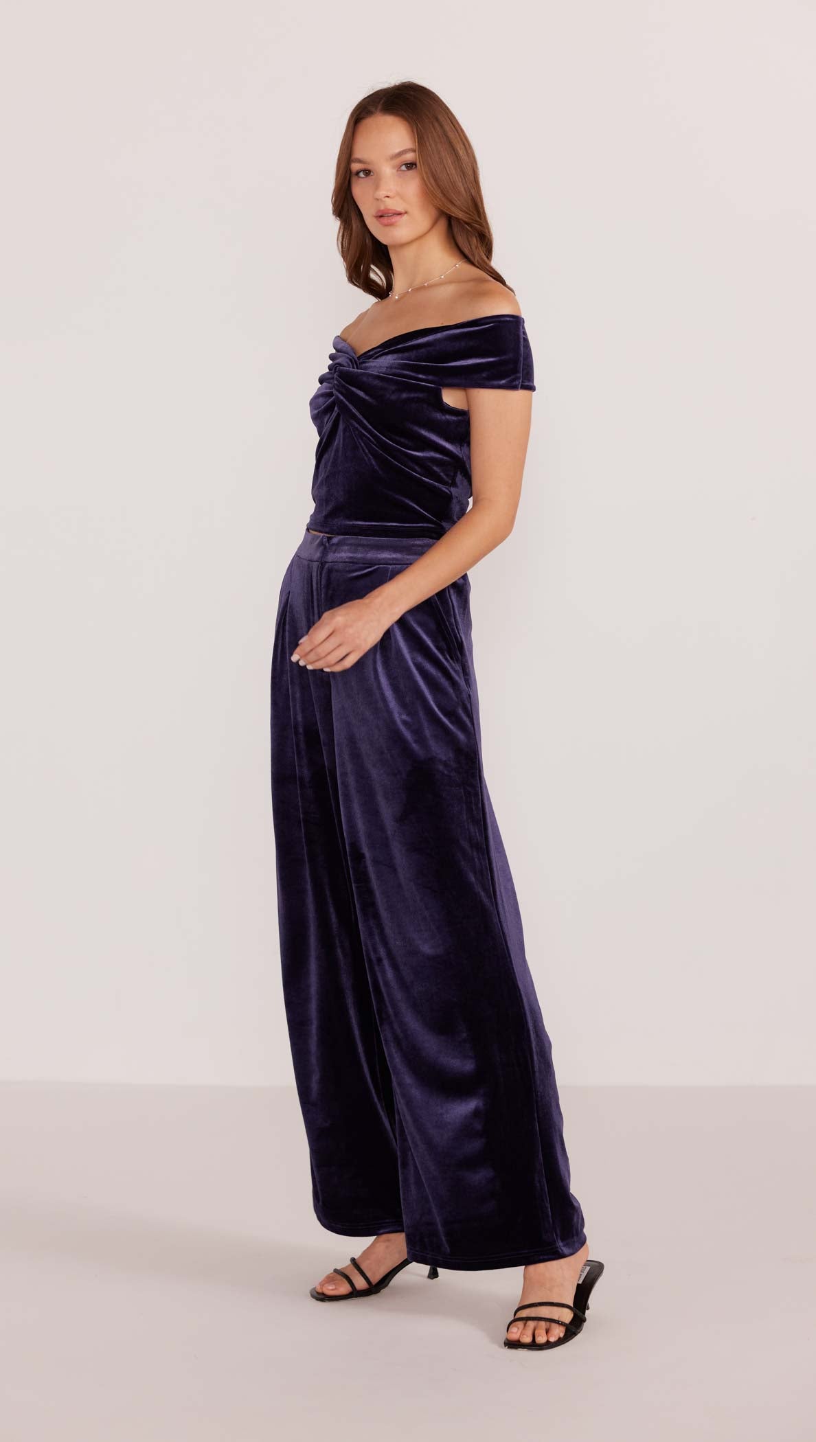 Minkpink Nisha Velvet Off Shoulder Top - Final Sale