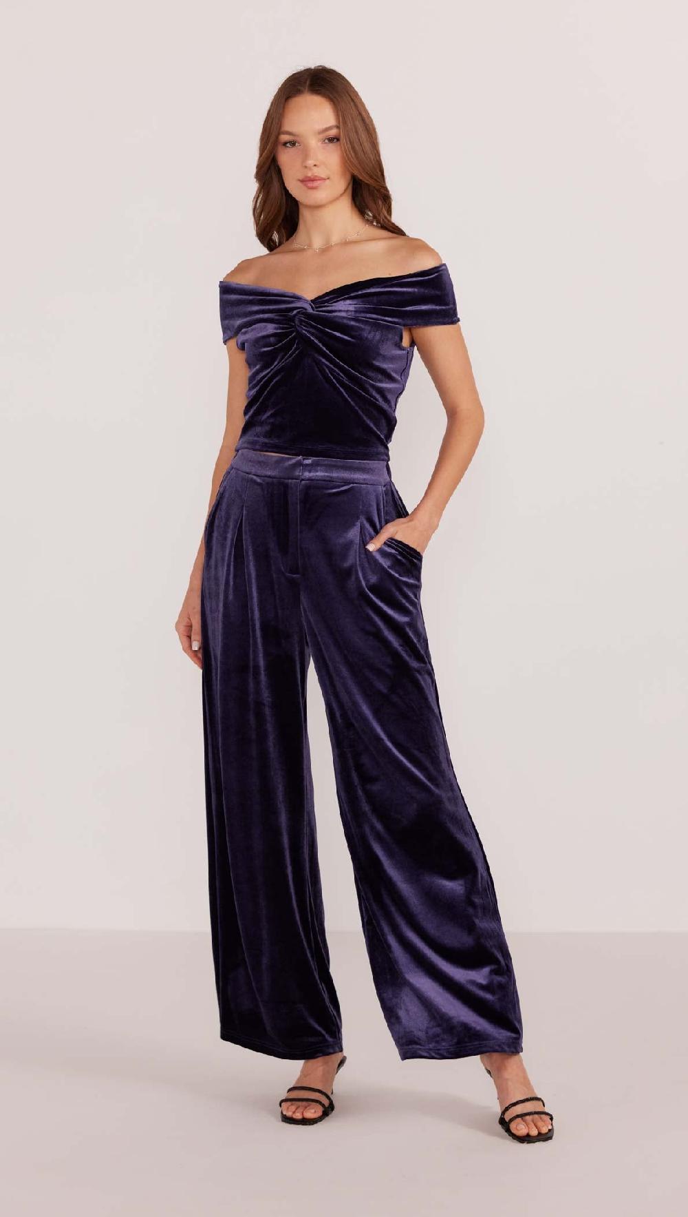 Minkpink Nisha Velvet Tailored Pant - Final Sale