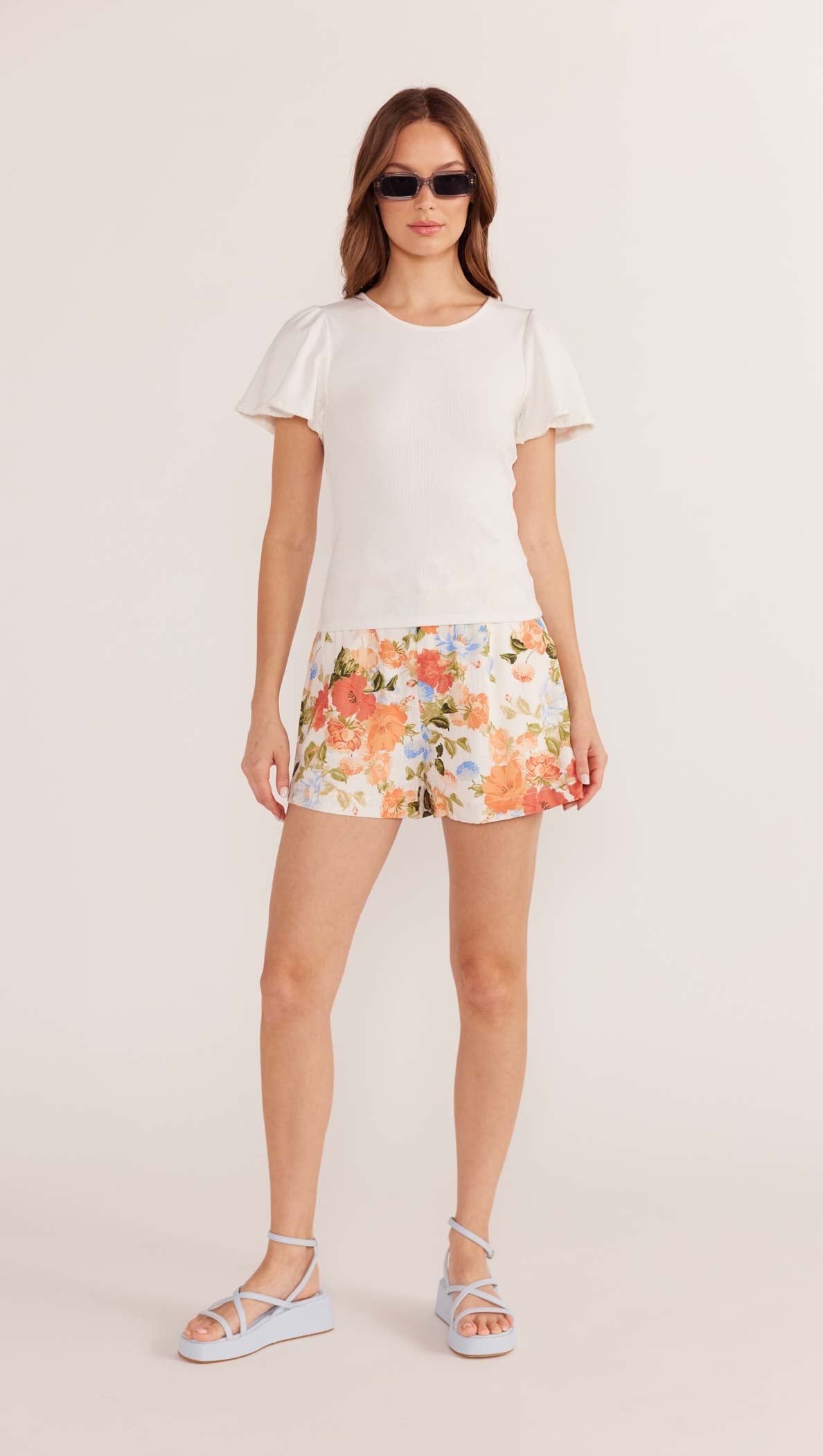 Minkpink Odette Flutter Sleeve Tee - Final Sale