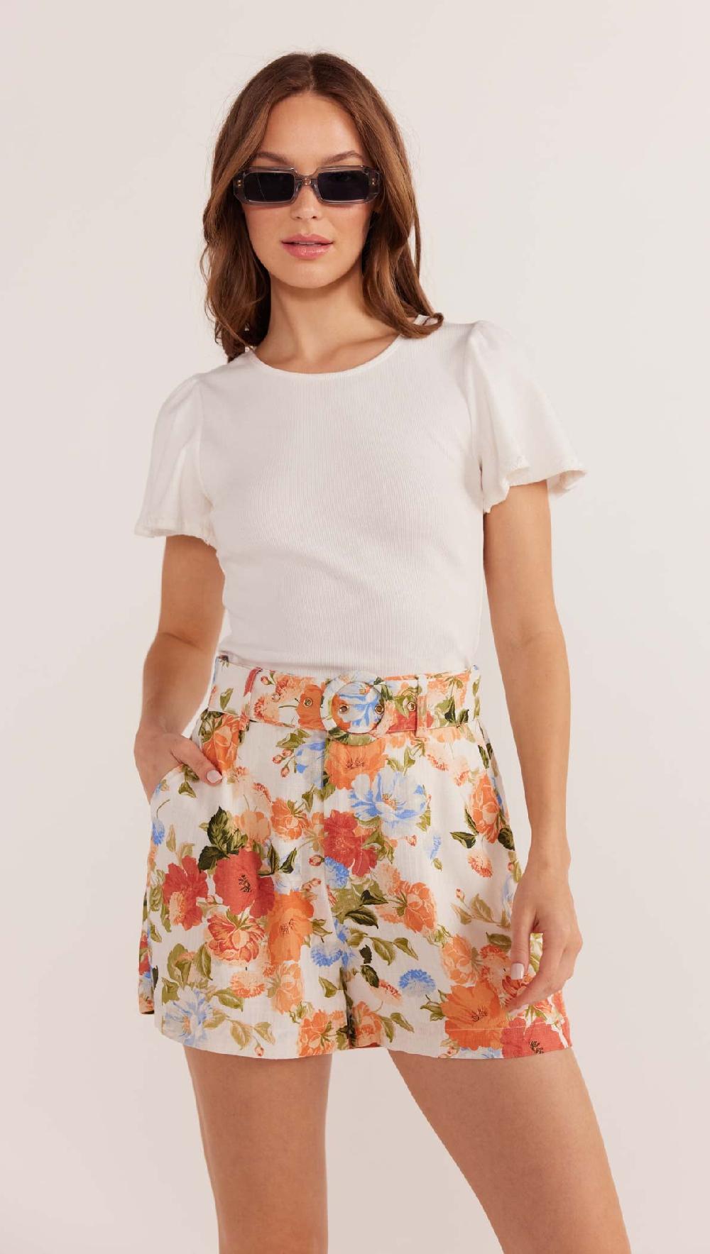 minkpink Odette Flutter Sleeve Tee - Final Sale