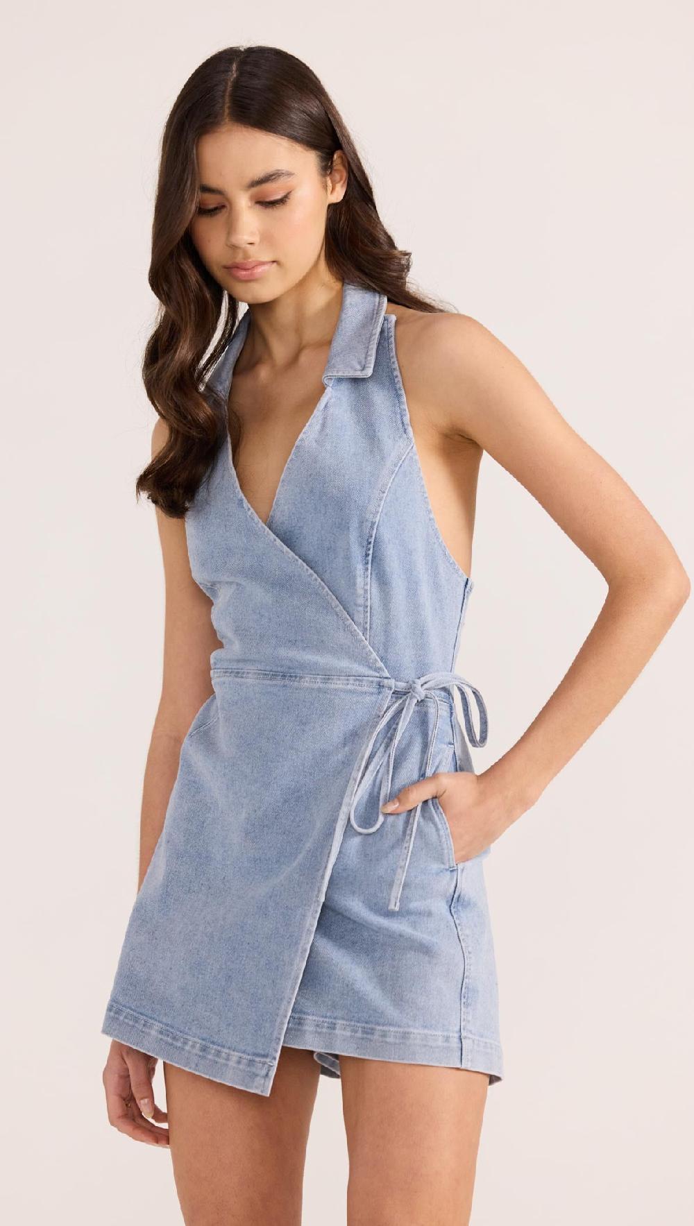 Minkpink Oliver Denim Playsuit