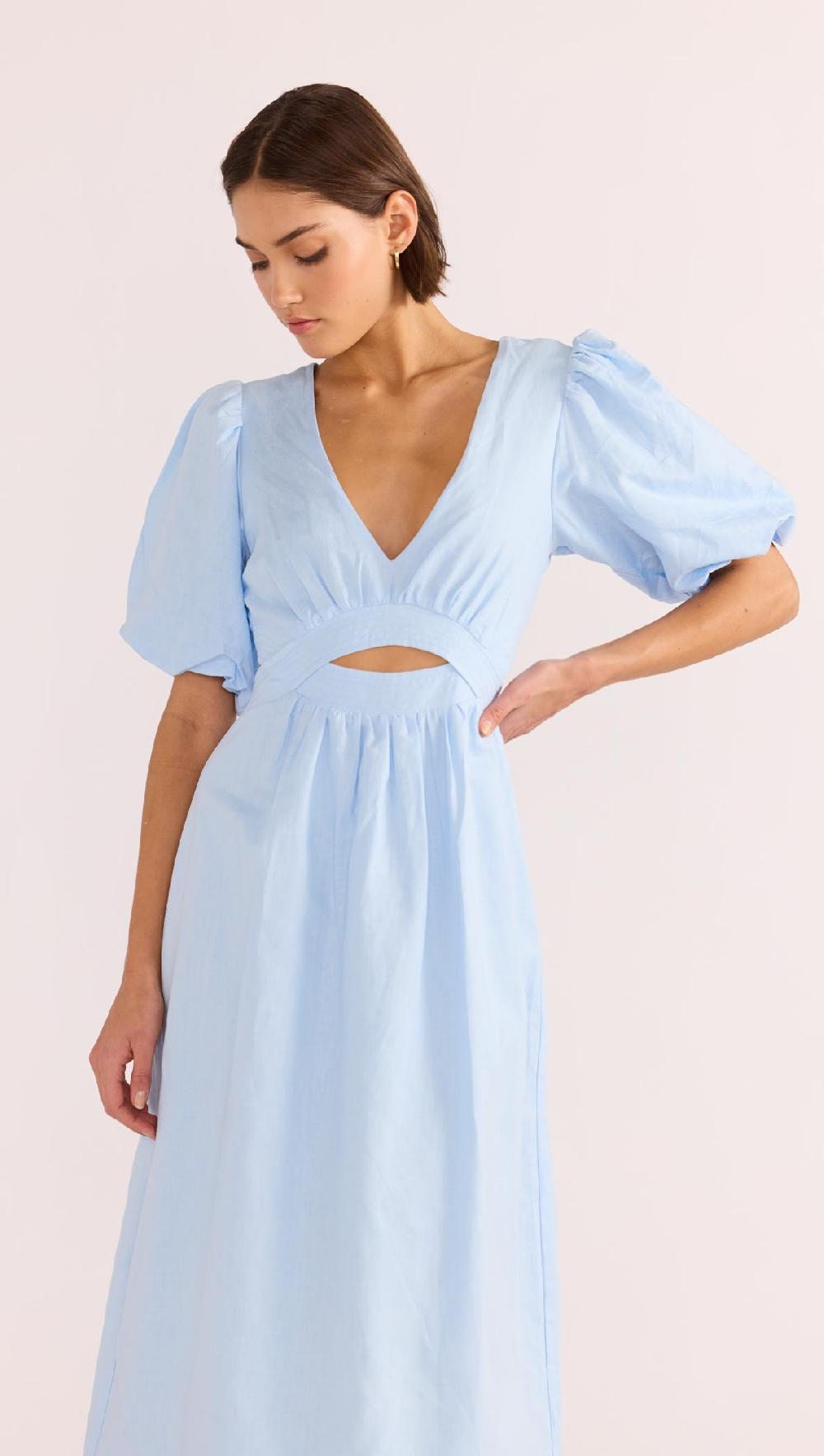 Minkpink Pandora Puff Sleeve Midi Dress
