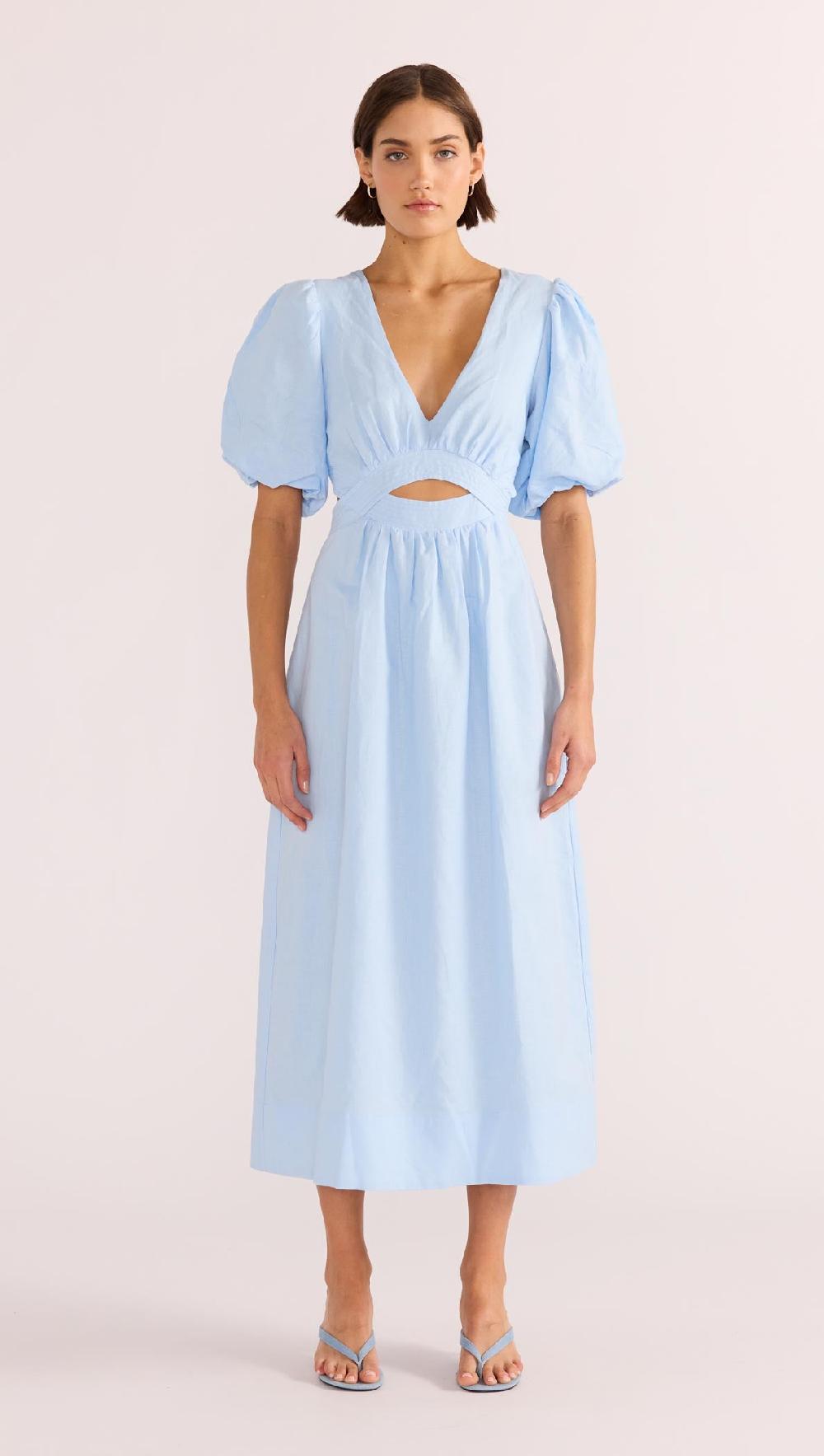 Minkpink Pandora Puff Sleeve Midi Dress