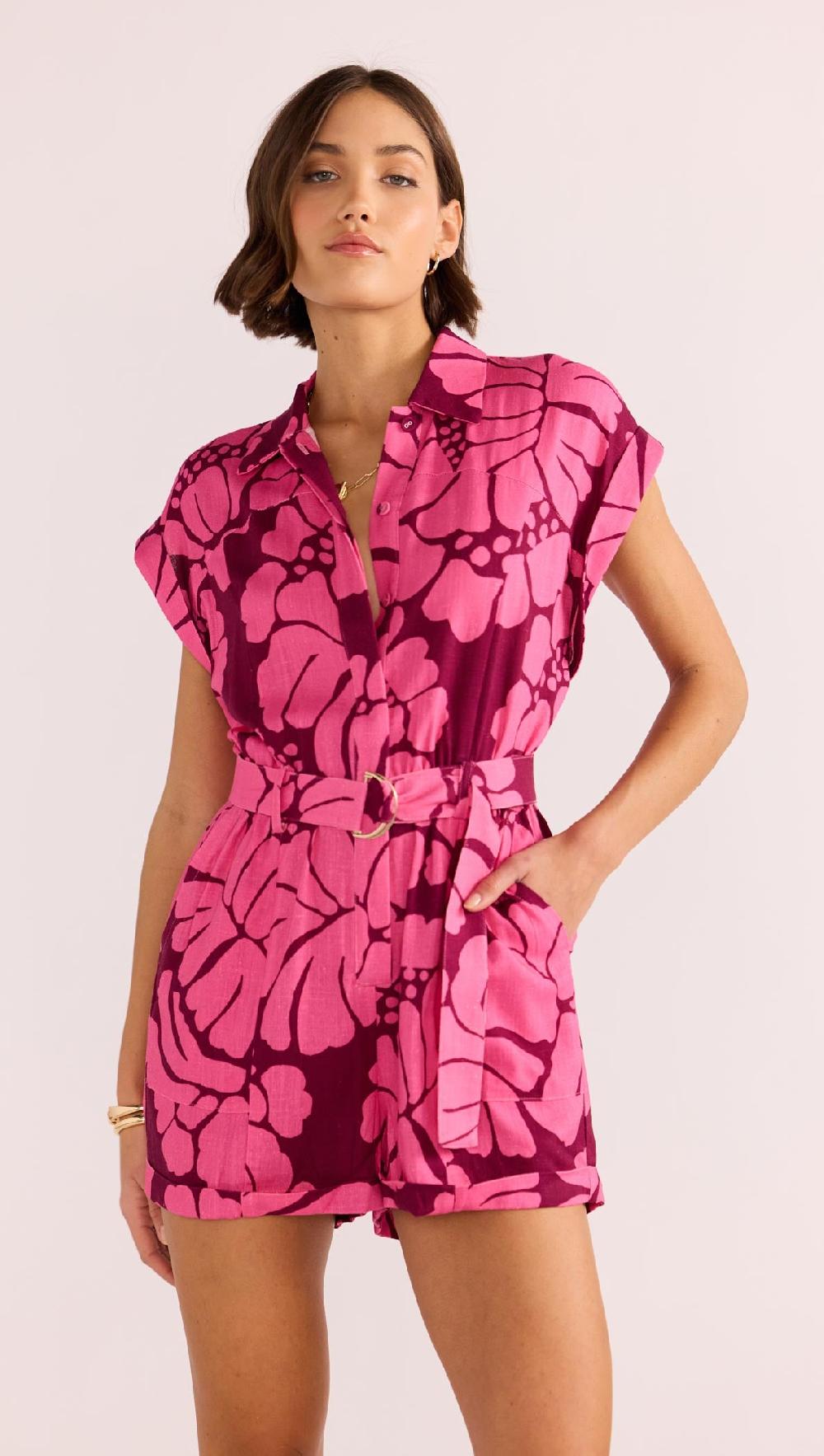 Minkpink Persephone Belted Playsuit