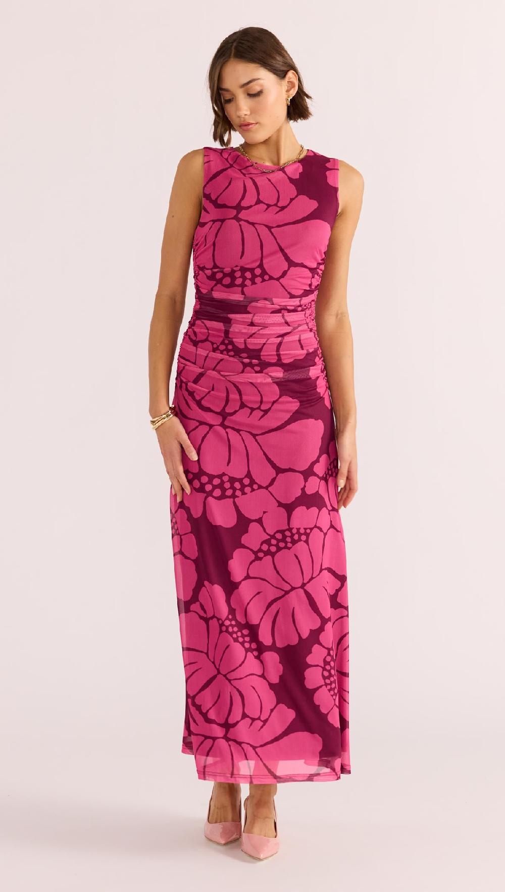 minkpink Persephone Mesh Midi Dress