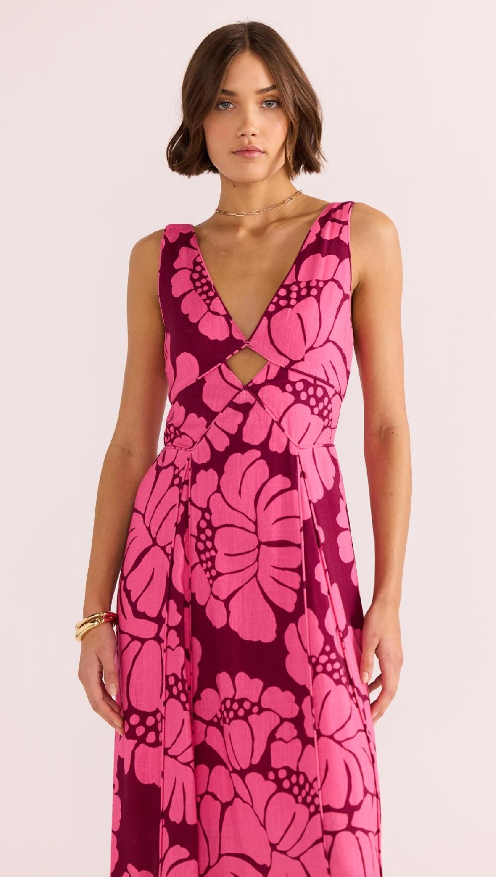 Minkpink Persephone Panel Midi Dress
