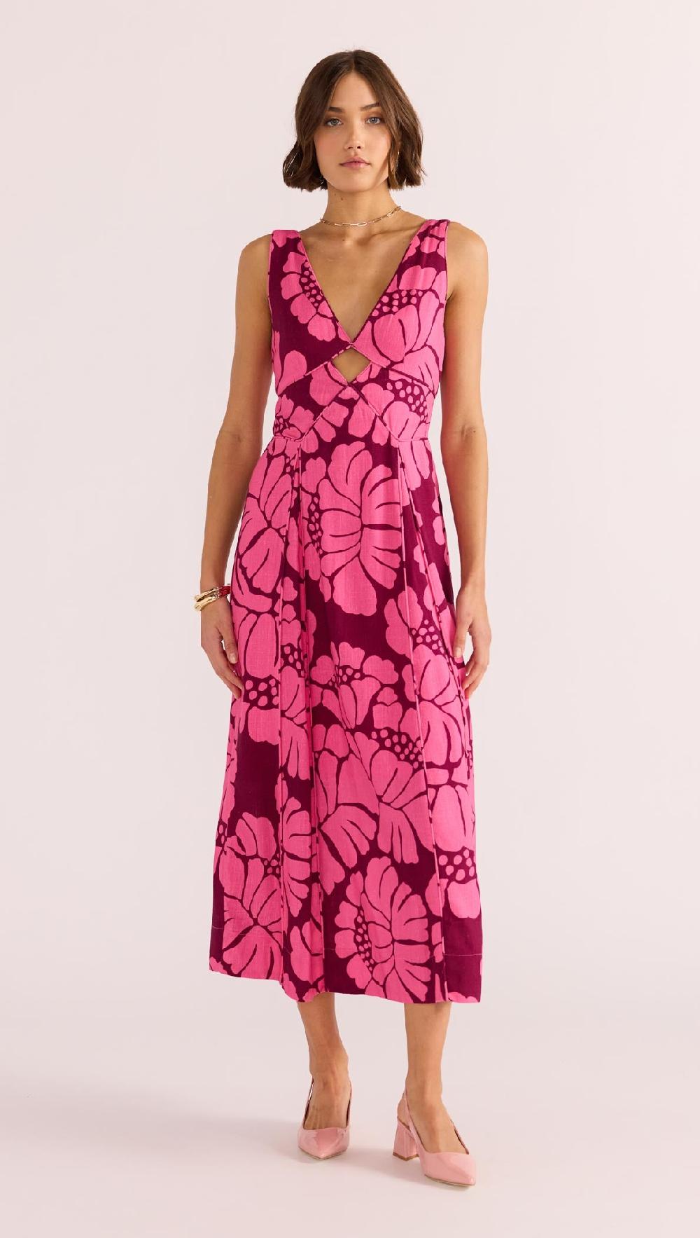 Minkpink Persephone Panel Midi Dress