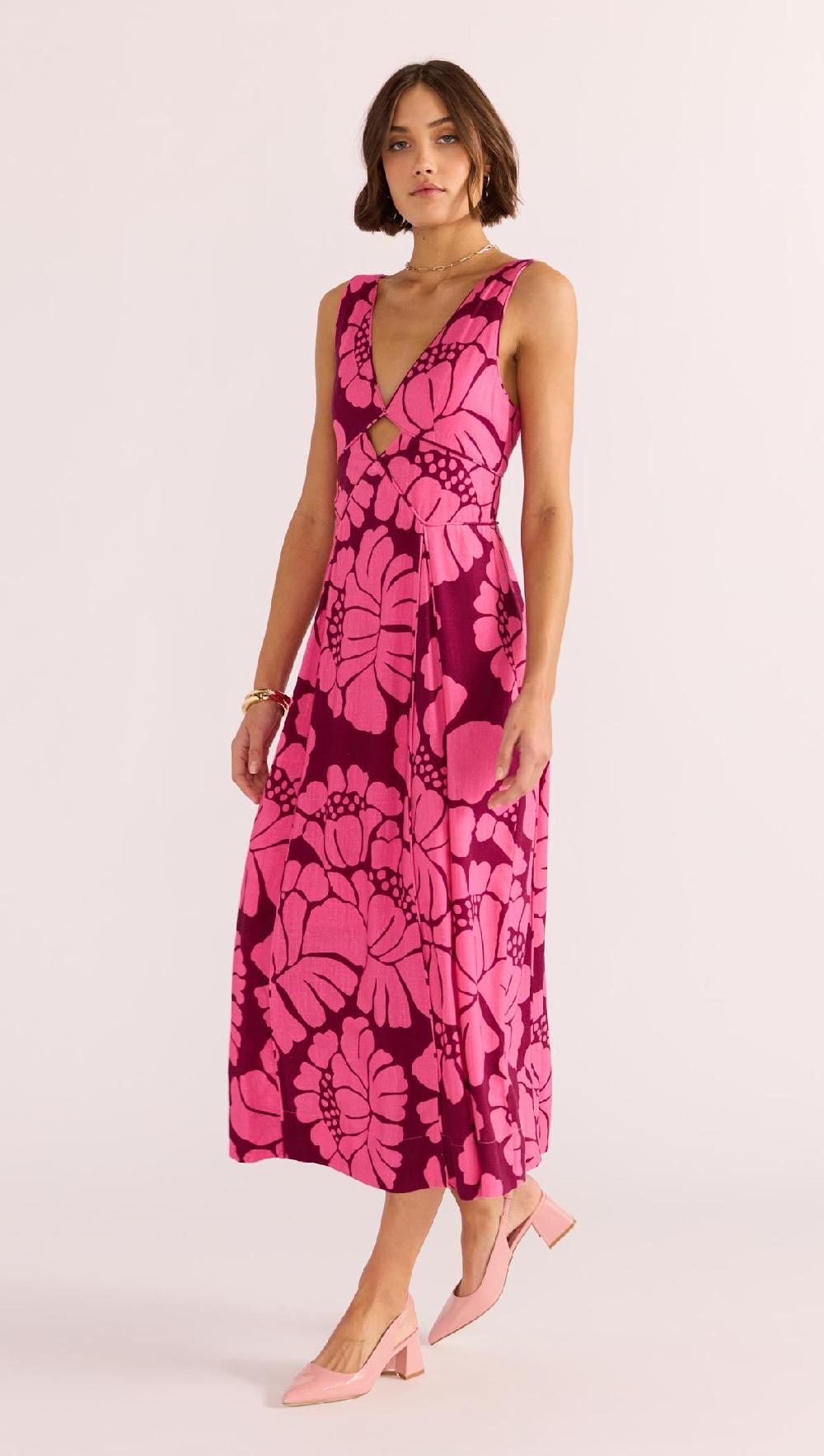 minkpink Persephone Panel Midi Dress