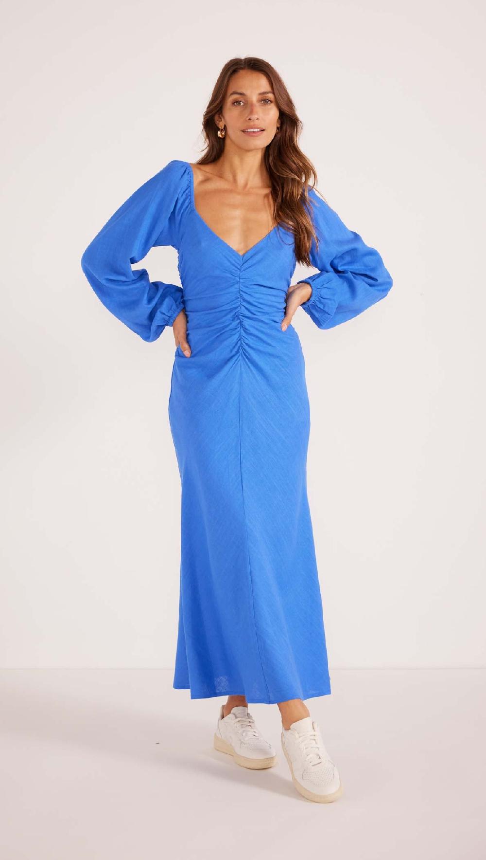 minkpink Phoebe Ruched Midi Dress - Final Sale