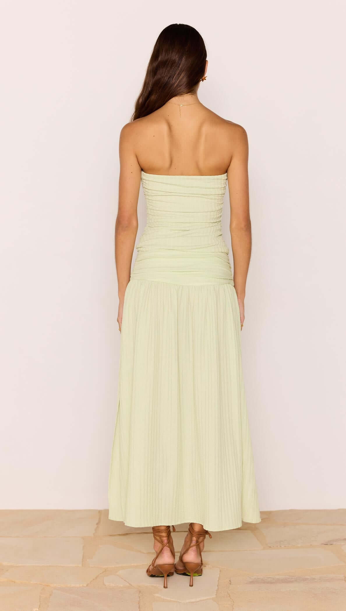Minkpink Pistachio Strapless Ruched Top