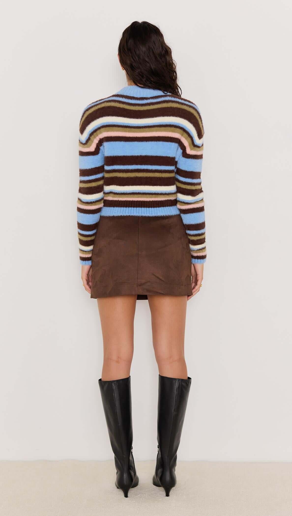 Minkpink Poet Fluffy Stripe Sweater