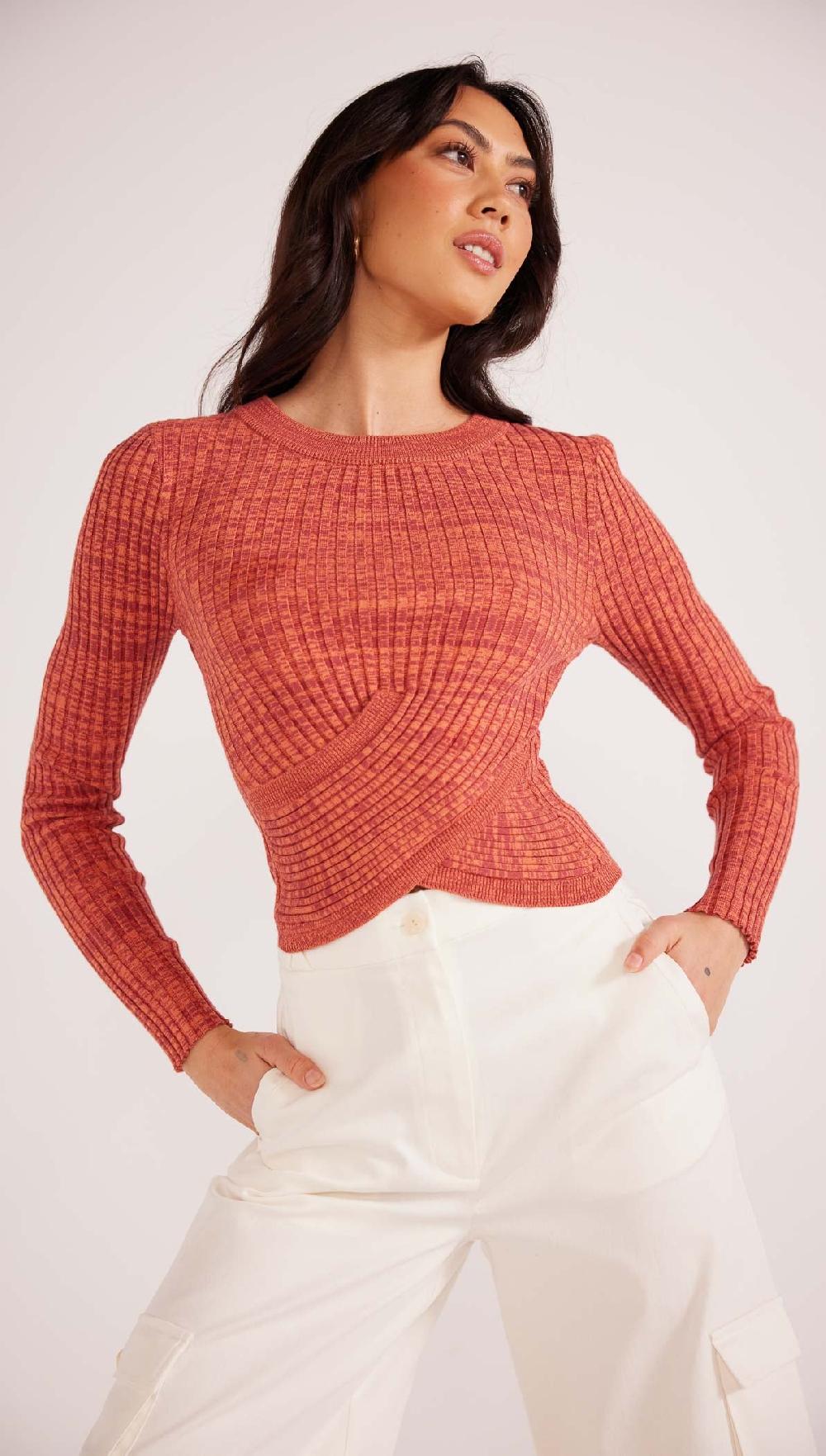 minkpink Raphael Twist Knit Top - Final Sale