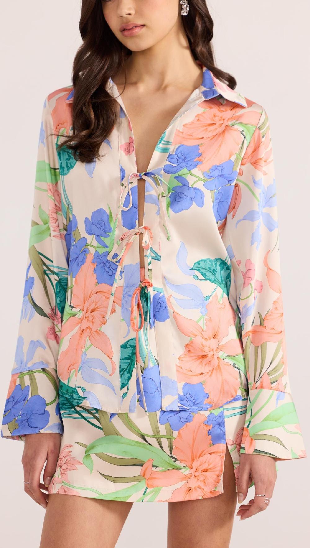 Minkpink Ravina Tie Shirt