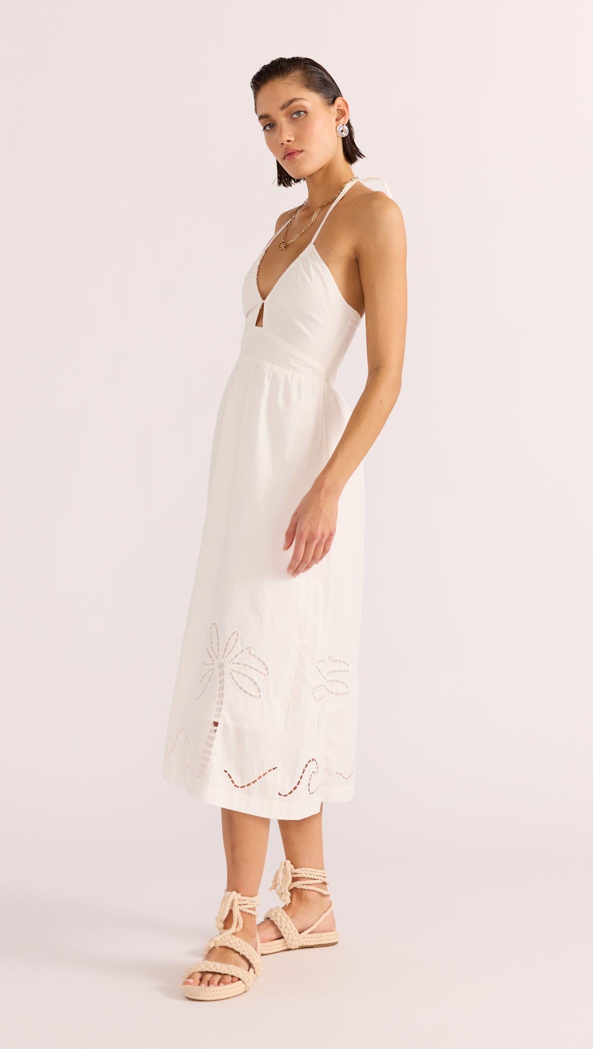Minkpink Romina Broderie Midi Dress