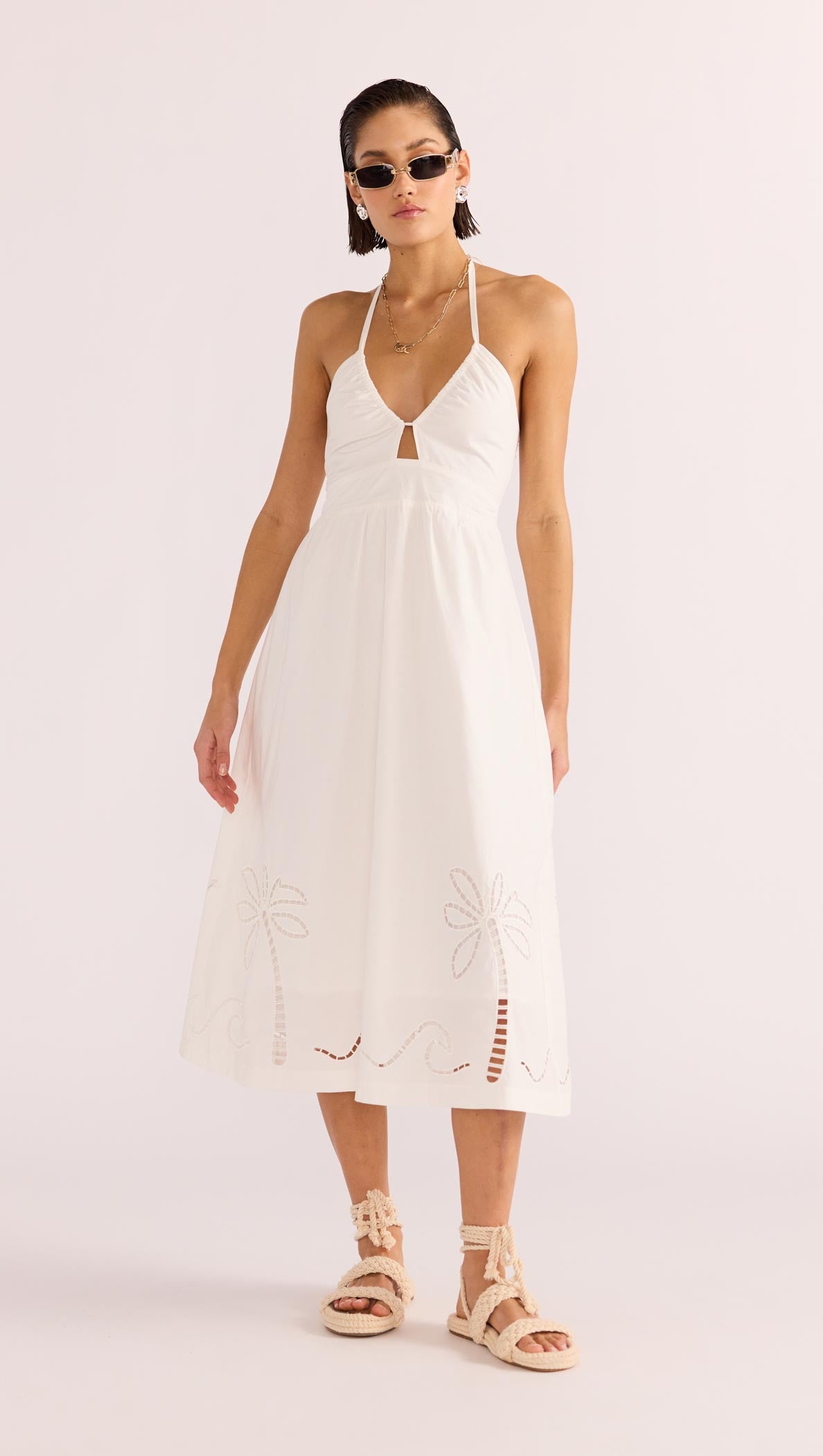 minkpink Romina Broderie Midi Dress