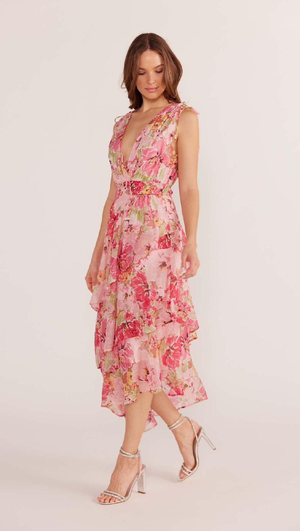 Minkpink Simone Tiered Midi Dress - Final Sale