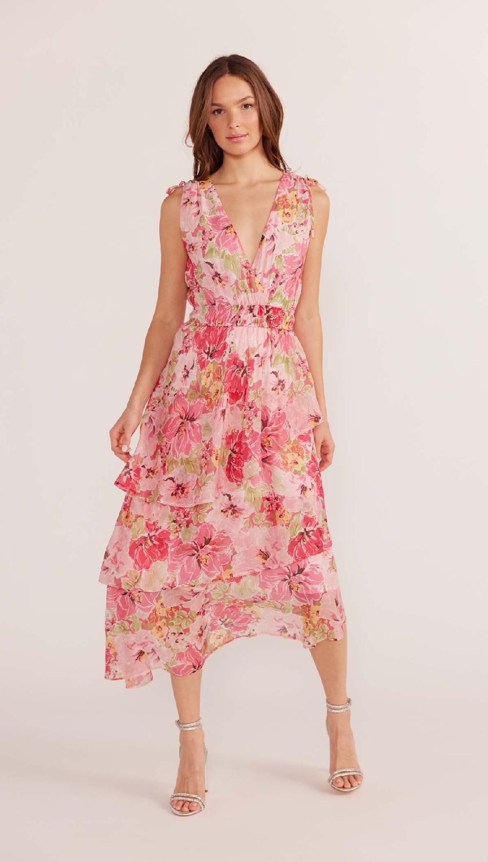 Minkpink Simone Tiered Midi Dress - Final Sale