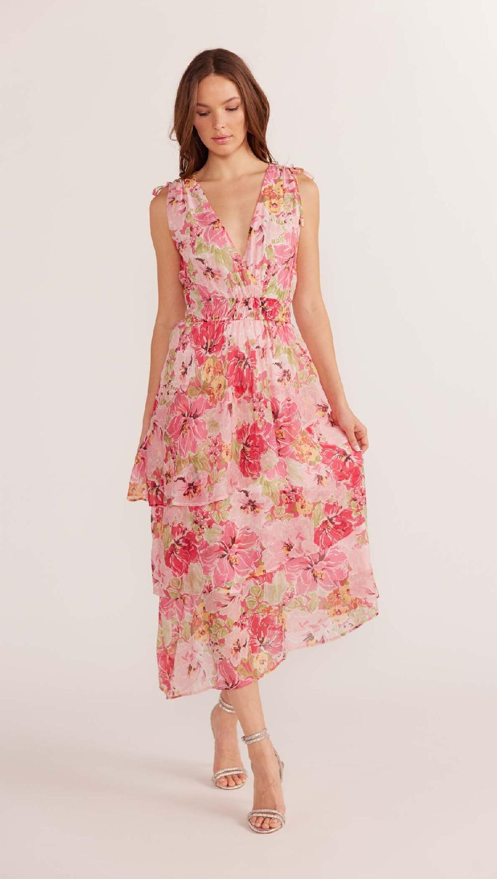 minkpink Simone Tiered Midi Dress - Final Sale