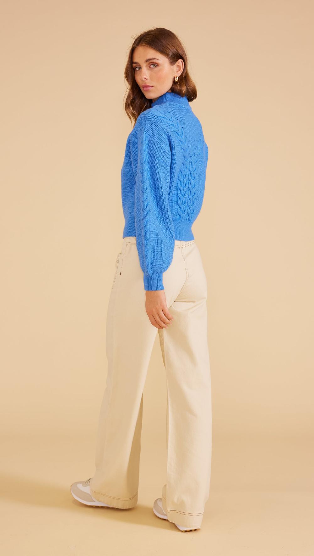 Minkpink Stella Knit Jumper Cobalt - Final Sale